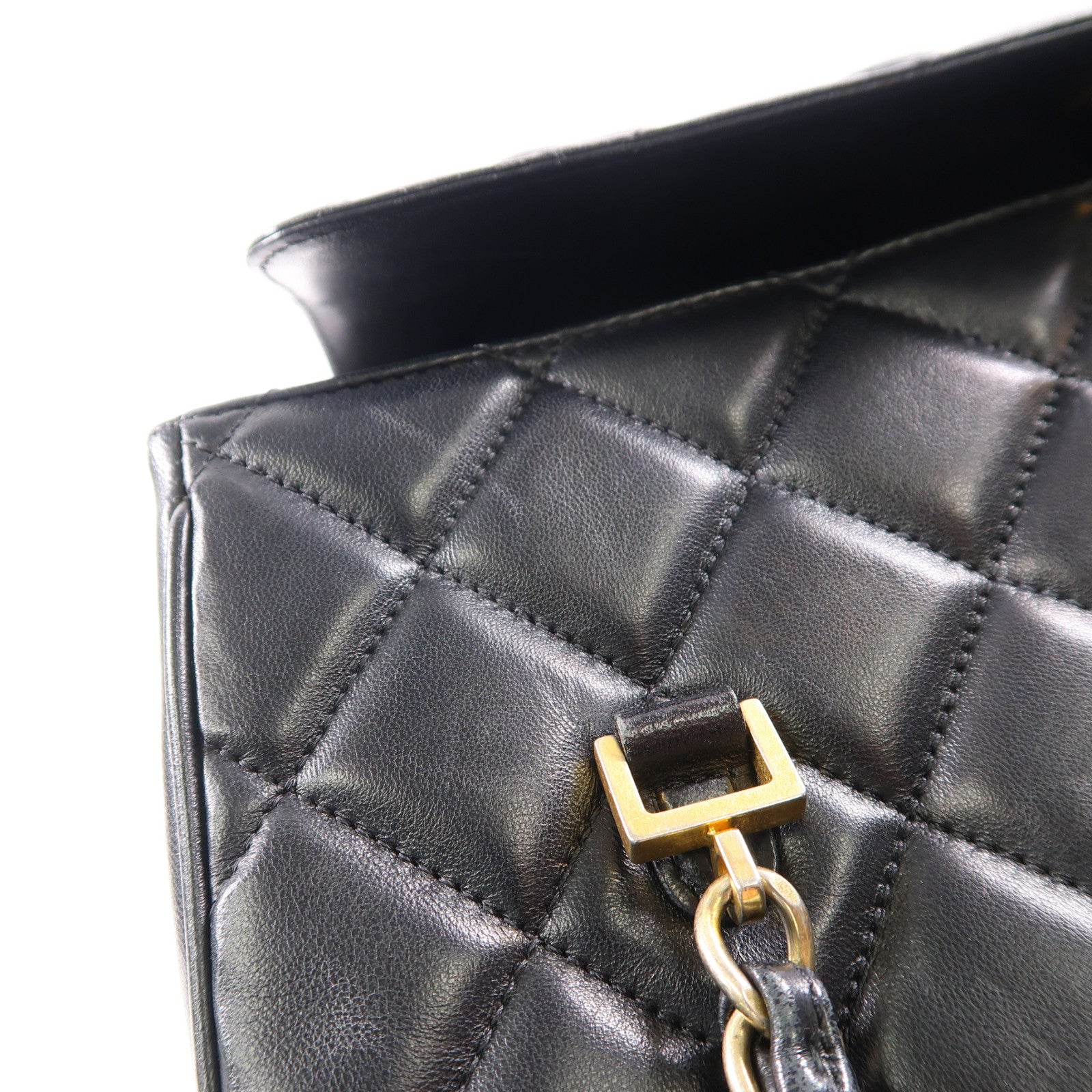 CHANEL 【激減優惠】菱格羊皮皮革Shoulder Bag金扣鏈帶肩背袋黑色