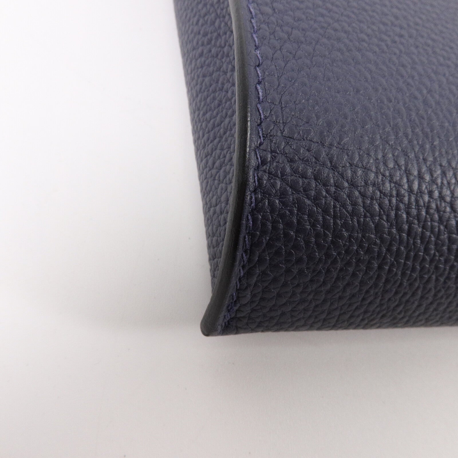 HERMES Togo皮革Videpoches Bag肩背袋Bleu Abysse