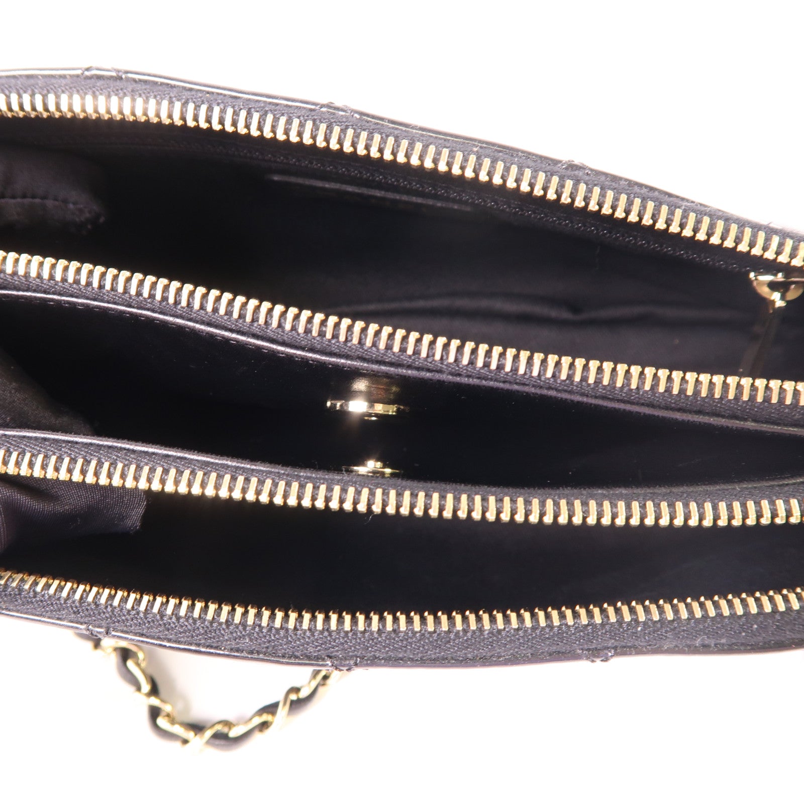 CHANEL 漆皮皮革Chain Shoulder Bag金扣鏈帶肩背袋