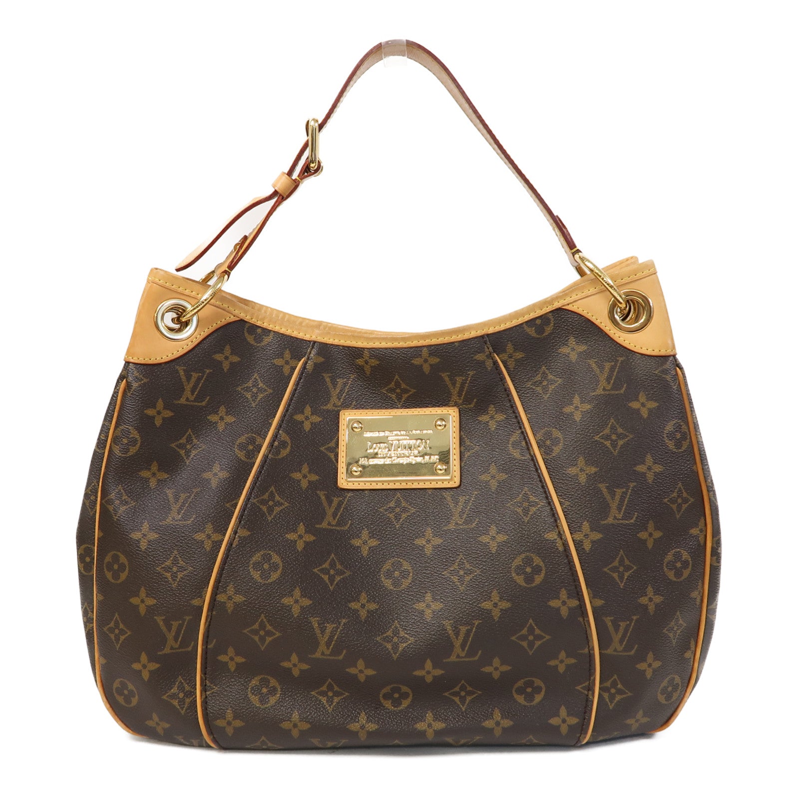 LOUIS VUITTON Monogram Galliera PM金扣肩背袋啡色