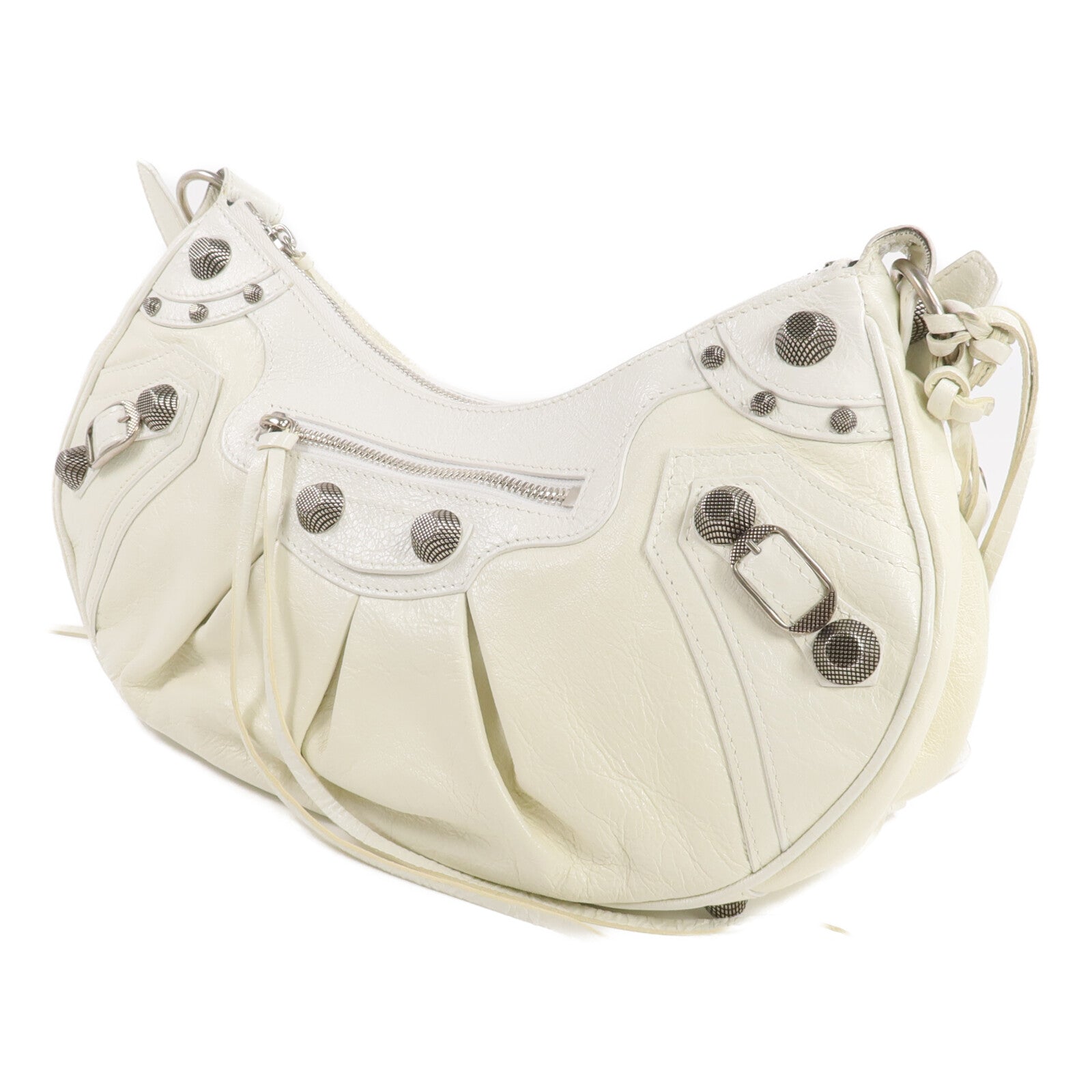 BALENCIAGA 牛皮皮革Le Cagole銀扣肩背袋