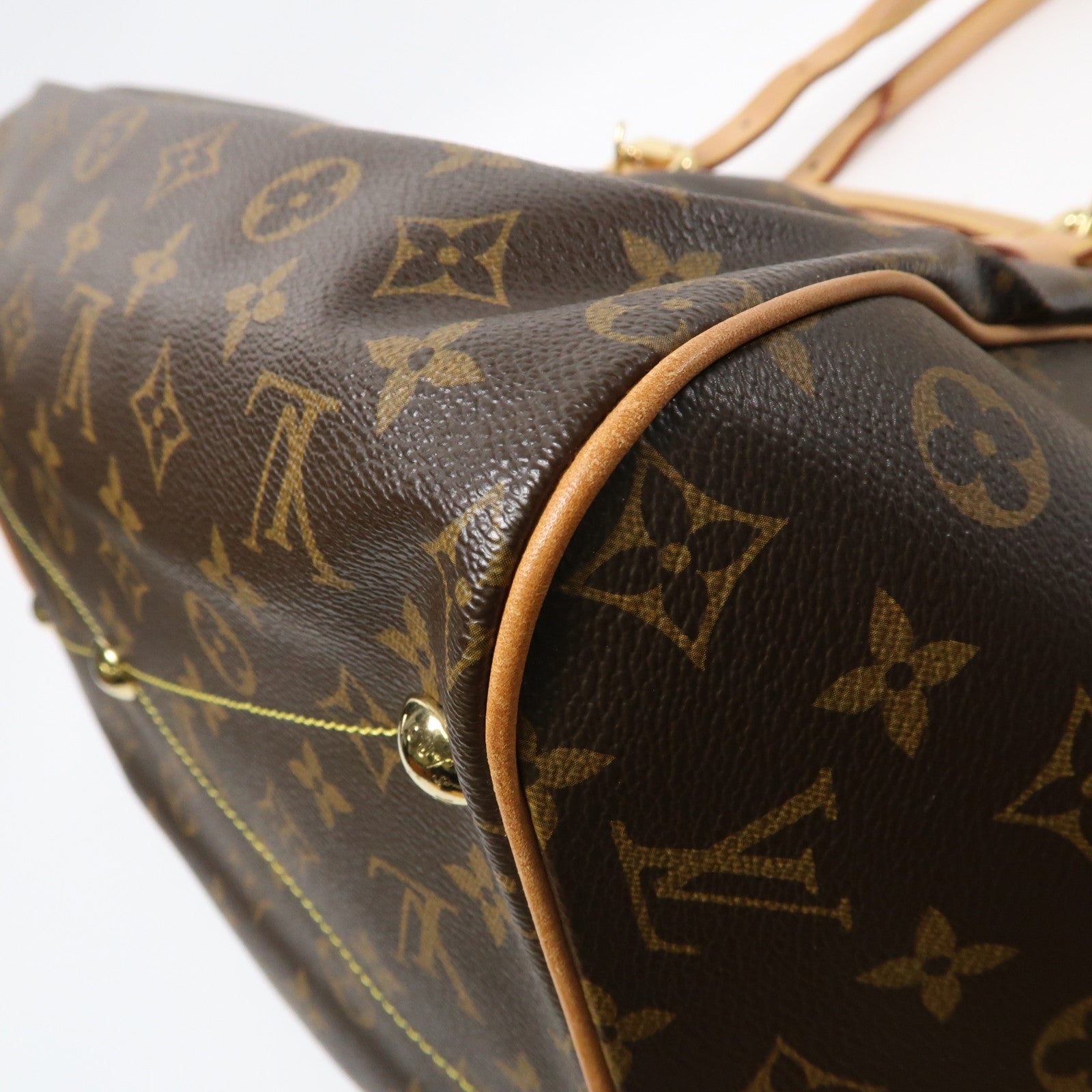 LOUIS VUITTON Monogram Tivoli GM金扣肩背袋啡色