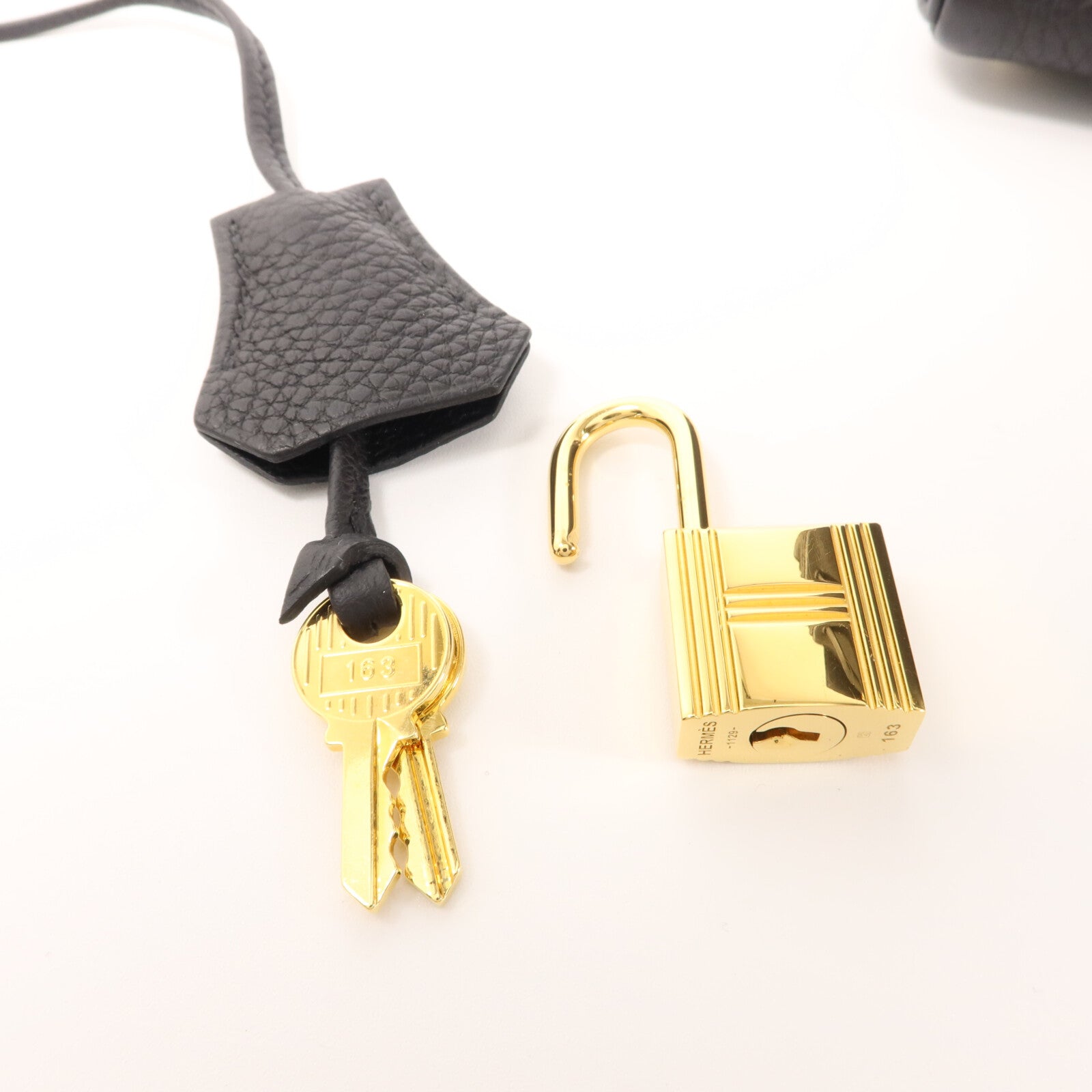 HERMES Togo皮革Kelly 25手挽肩背兩用袋Noir