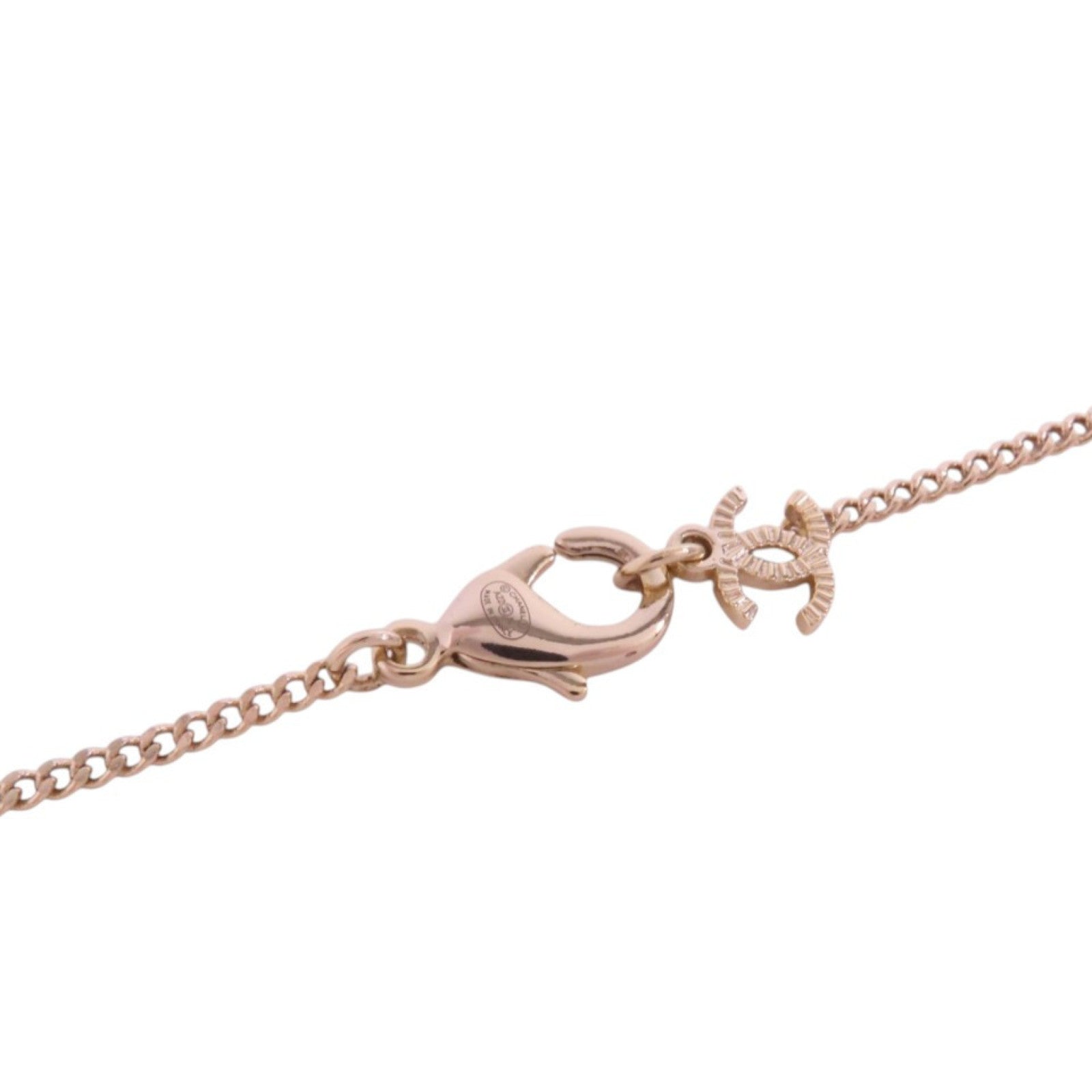 CHANEL 金屬/仿珍珠Necklace金扣項鏈