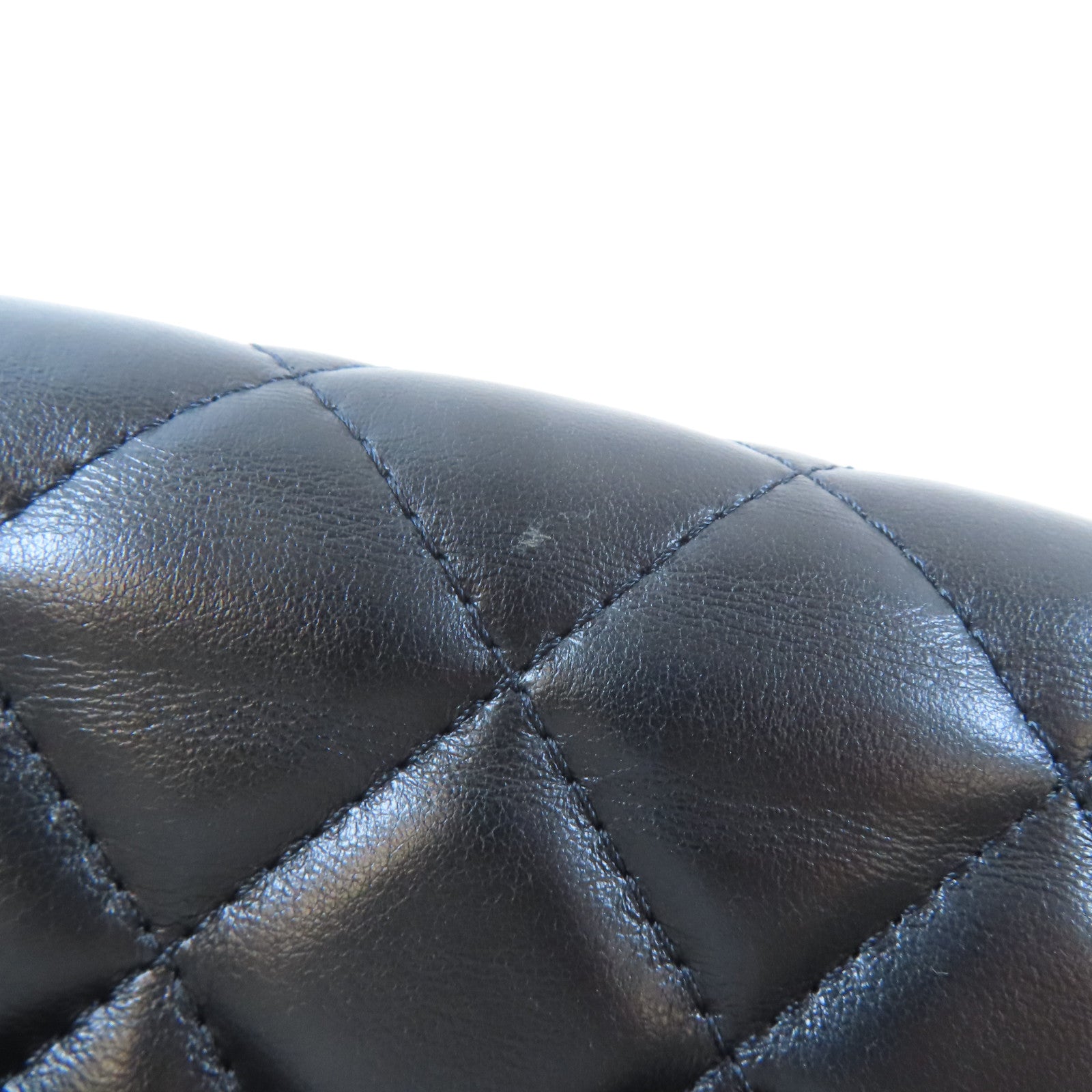 CHANEL 菱格羊皮皮革WOC Wallet On Chain金扣鏈帶肩背袋黑色