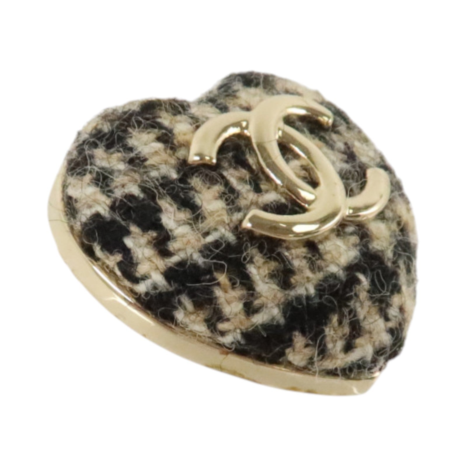 CHANEL 斜紋軟呢/金屬Brooch胸針