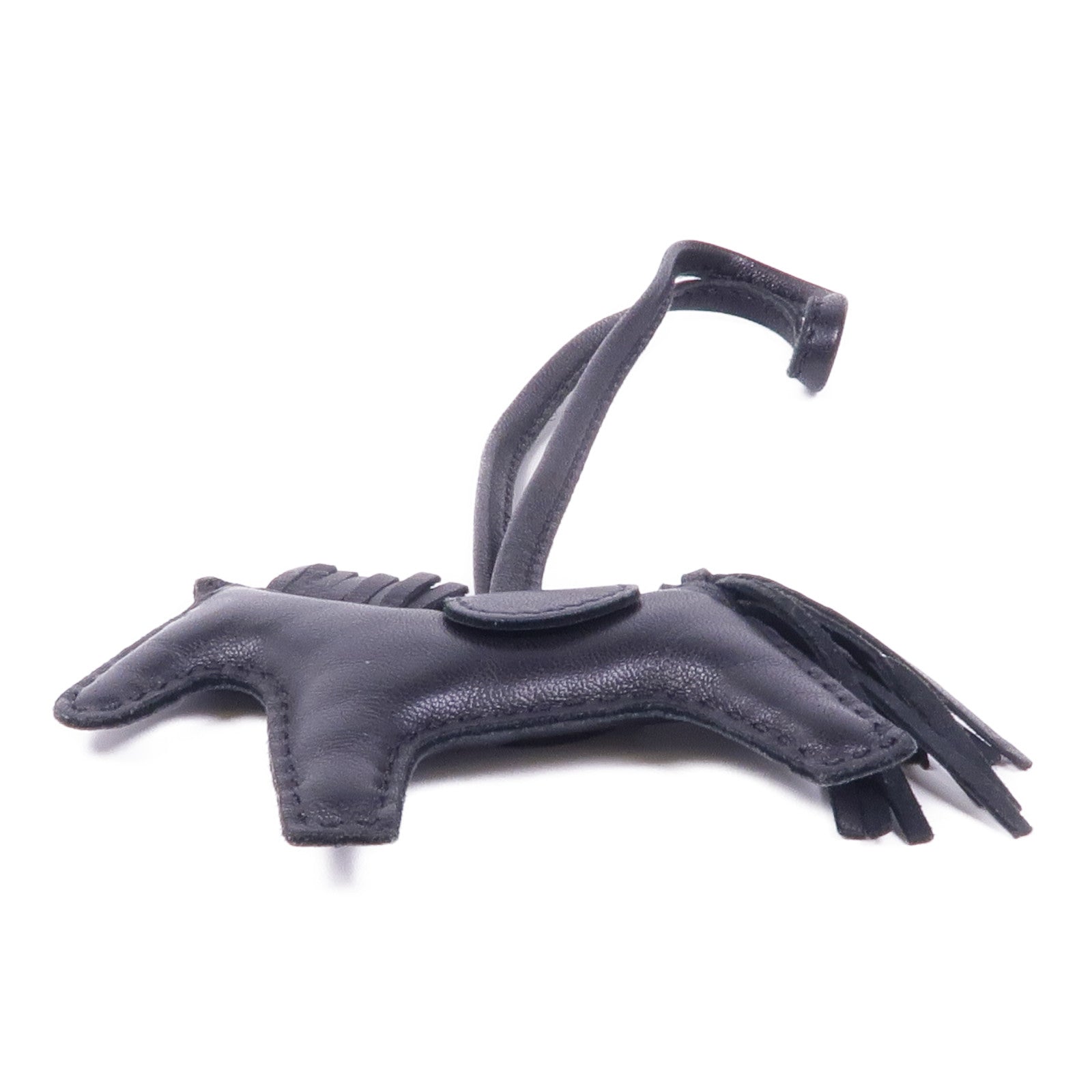 HERMES Milo皮革Rodeo PM掛飾Noir