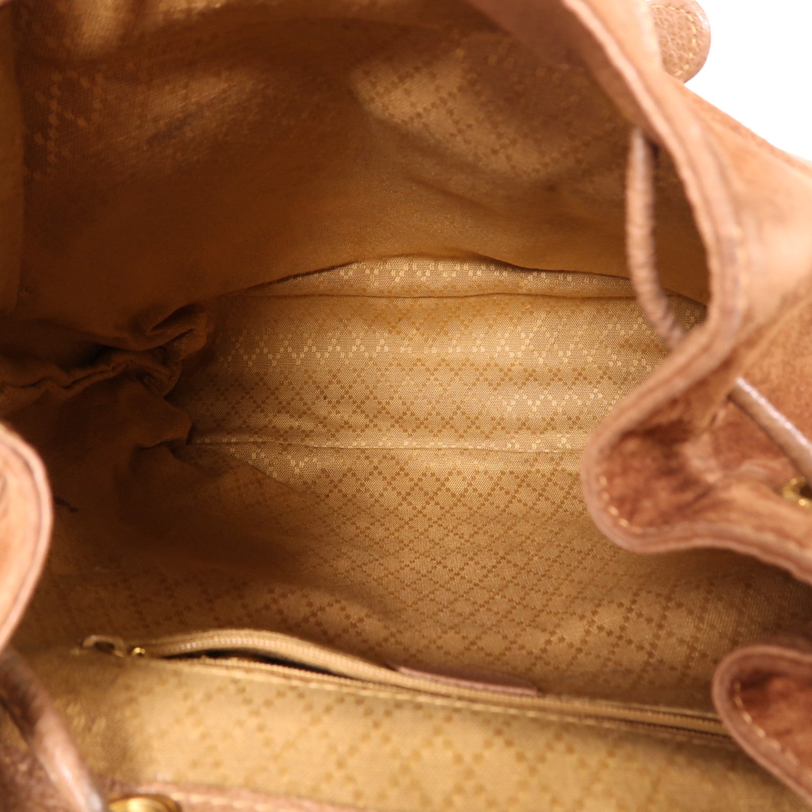 GUCCI 麂皮皮革Bamboo Backpack金扣背包