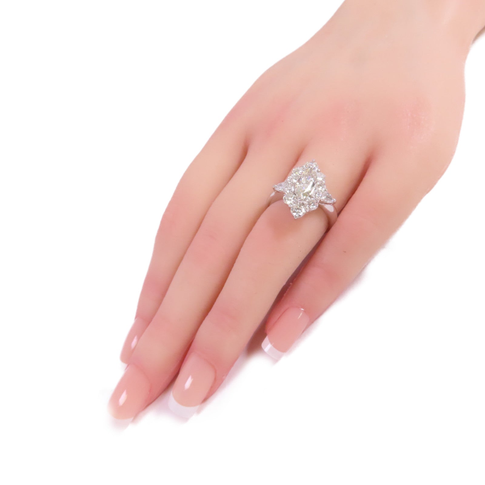 JEWELRY PT900鉑金/1.009ct鑚石/1.80ct鑚石Diamond Ring戒指US#6