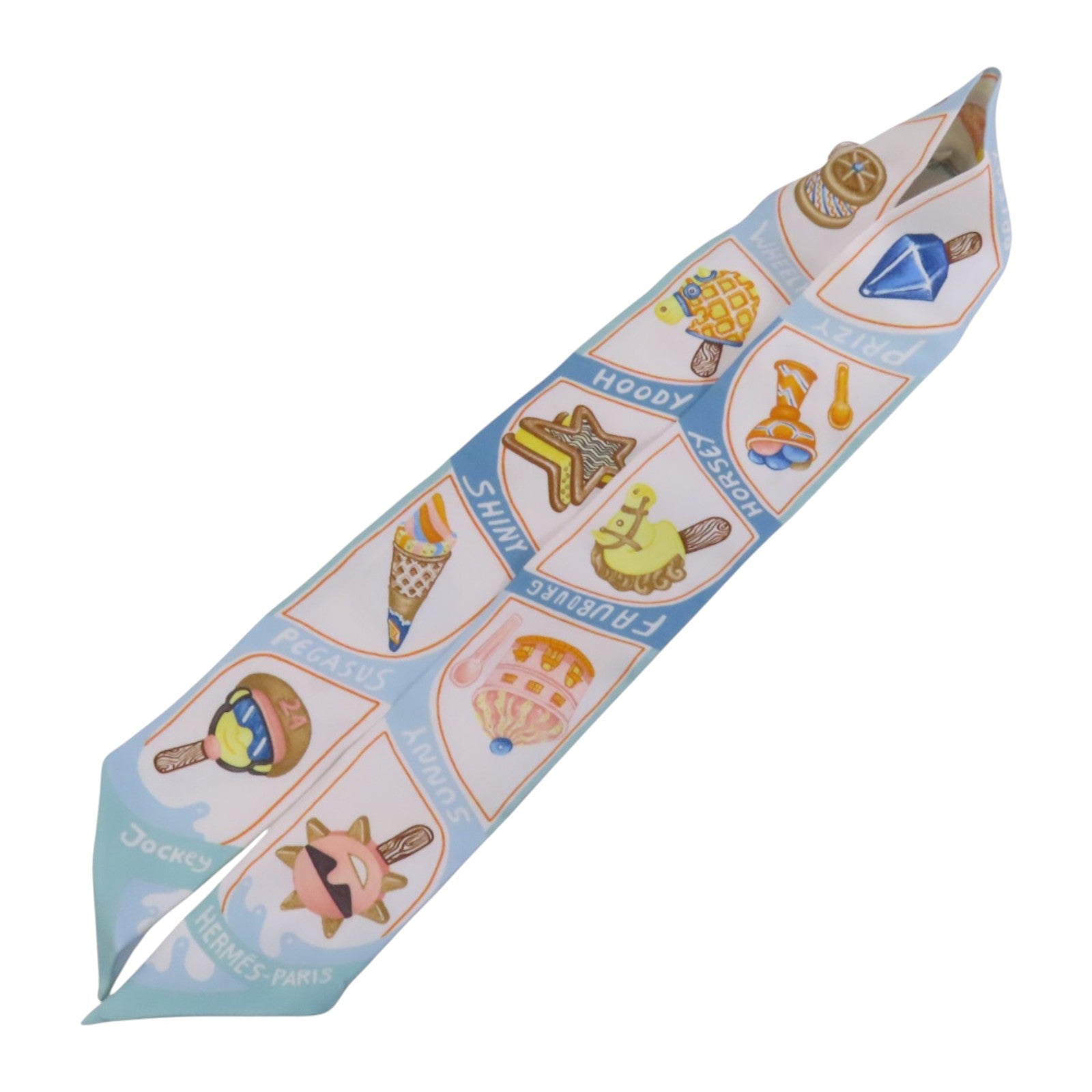 HERMES 絲質Twilly Scarf絲巾