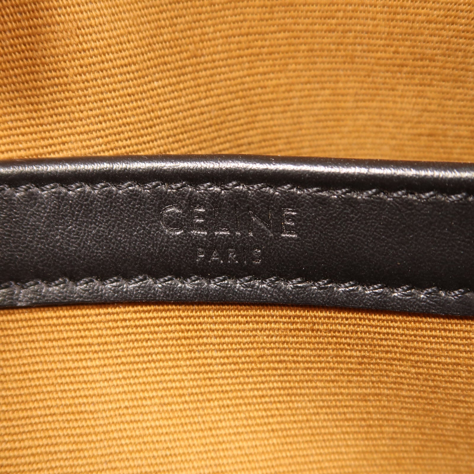 CELINE 塗層帆布Messenger Bag金扣肩背袋深棕色
