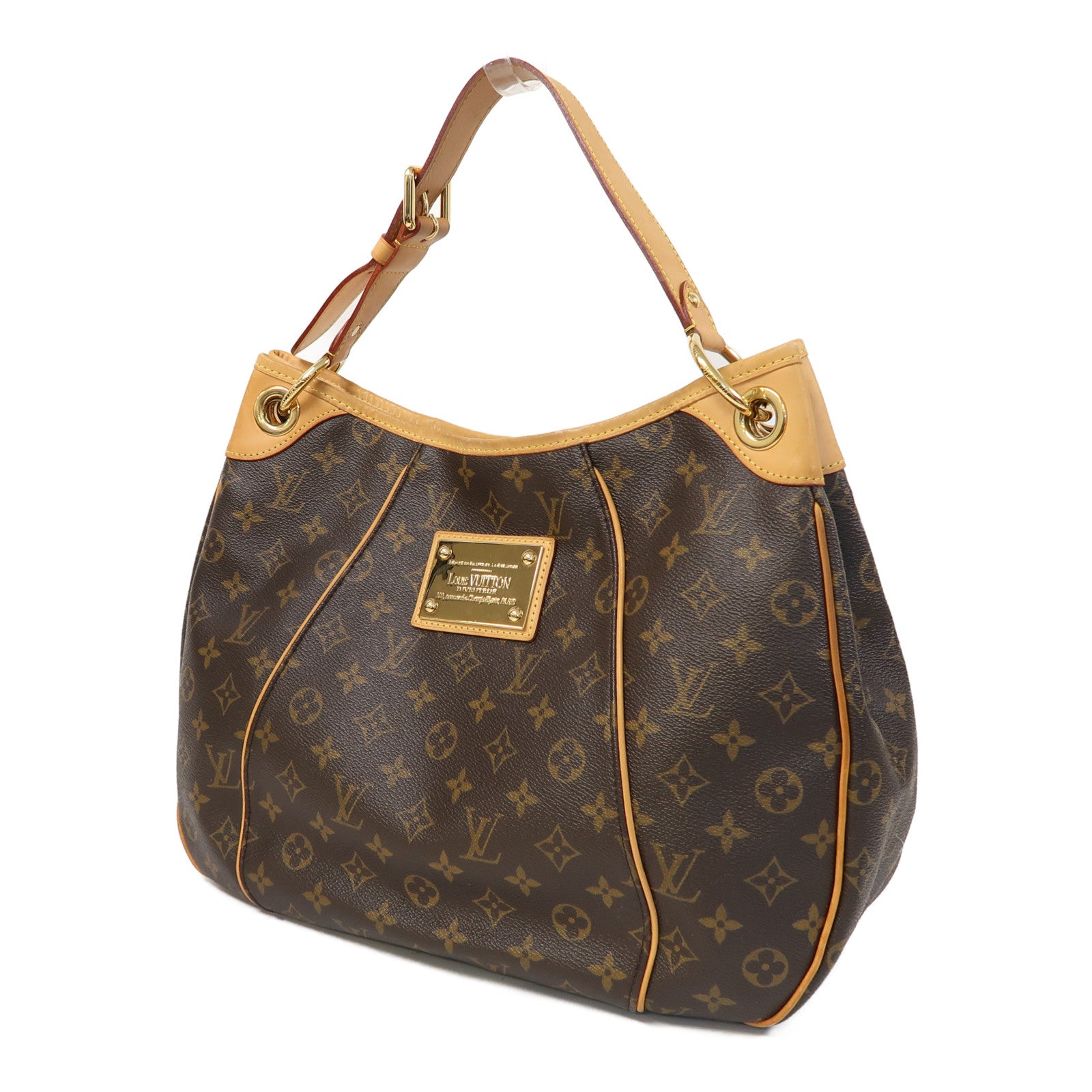LOUIS VUITTON Monogram Galliera PM金扣肩背袋啡色