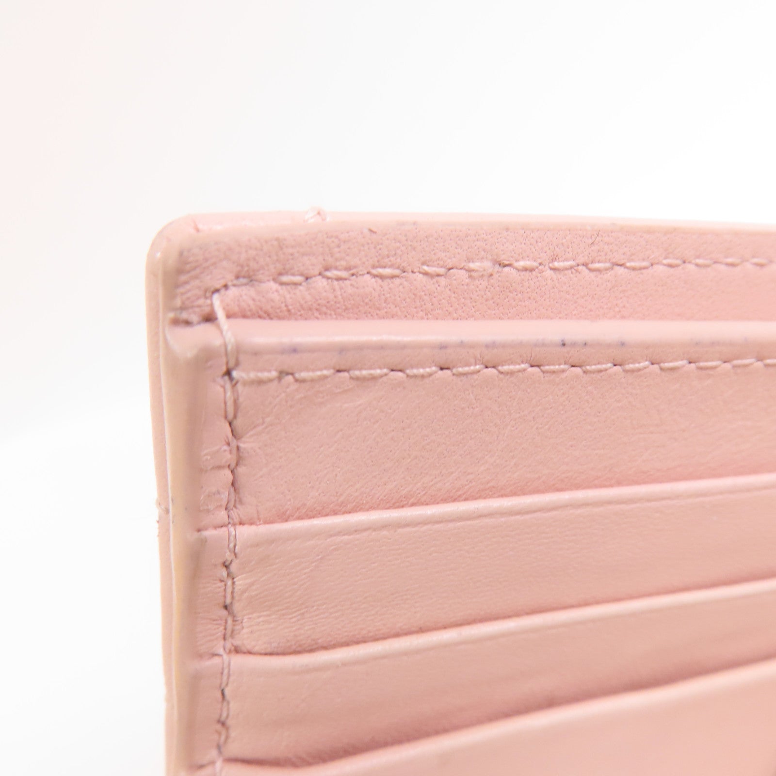 Dior 羊皮皮革Caro Dahlia Wallet金扣短錢包
