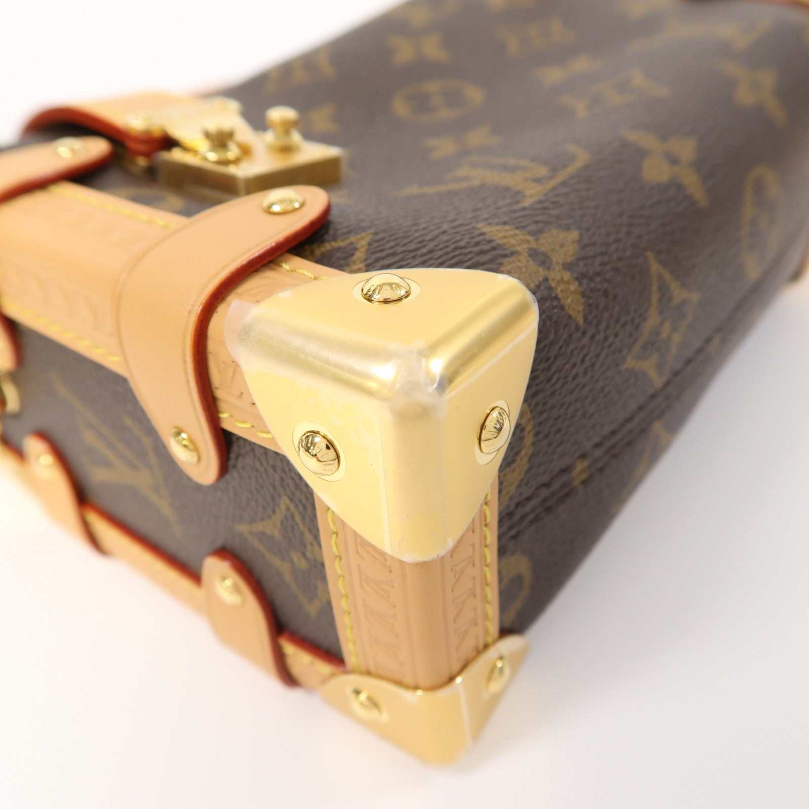 LOUIS VUITTON Monogram Side Trunk PM金扣手挽肩背兩用袋啡色
