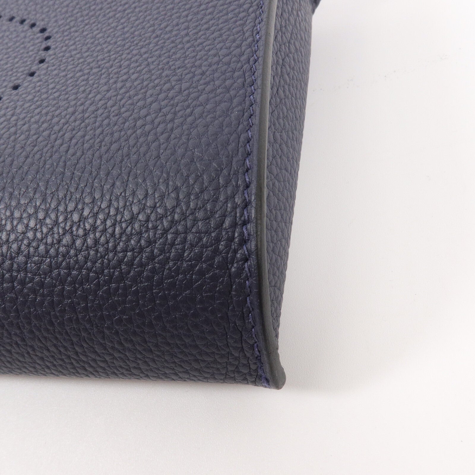 HERMES Togo皮革Videpoches Bag肩背袋Bleu Abysse