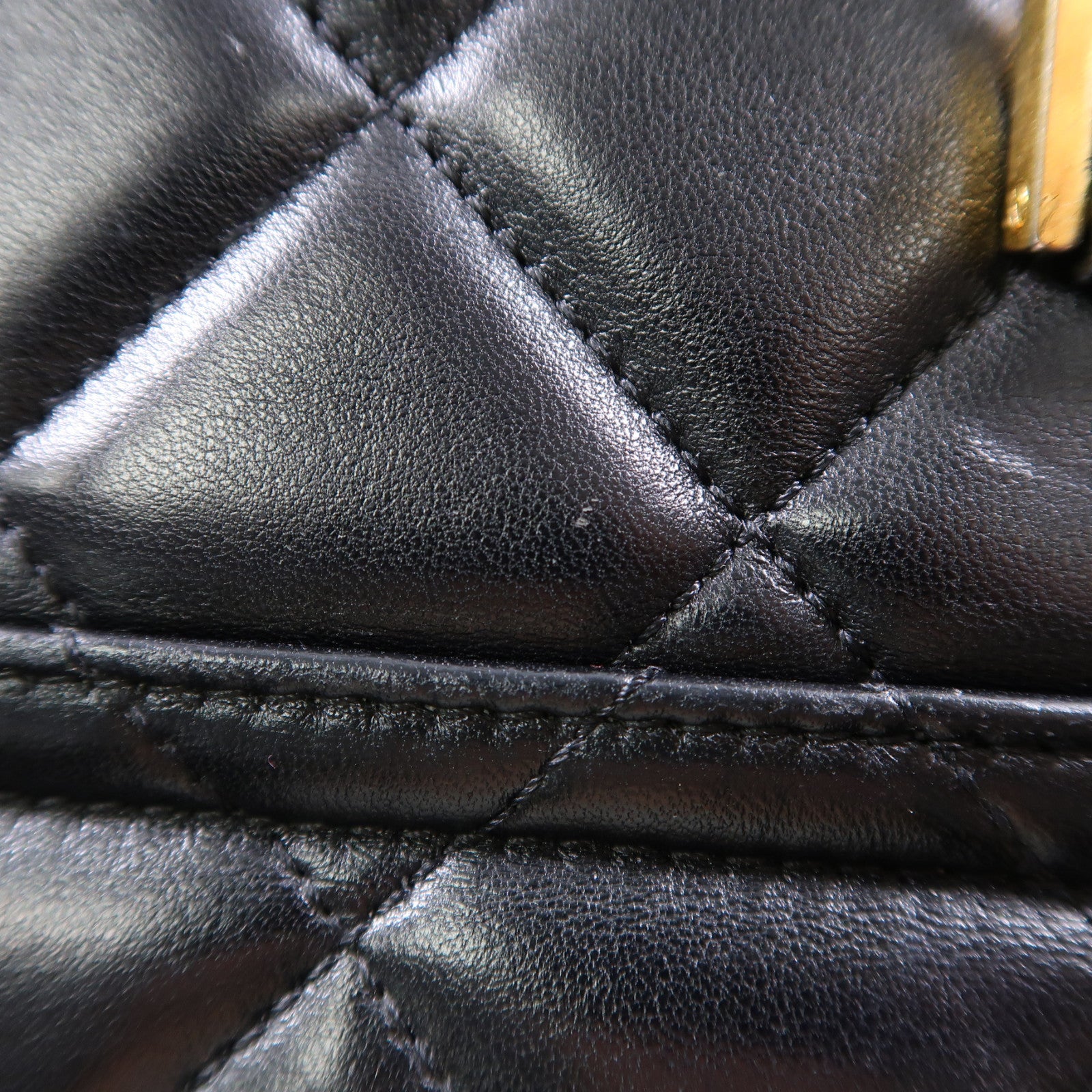 CHANEL 【激減優惠】菱格羊皮皮革Shoulder Bag金扣鏈帶肩背袋黑色