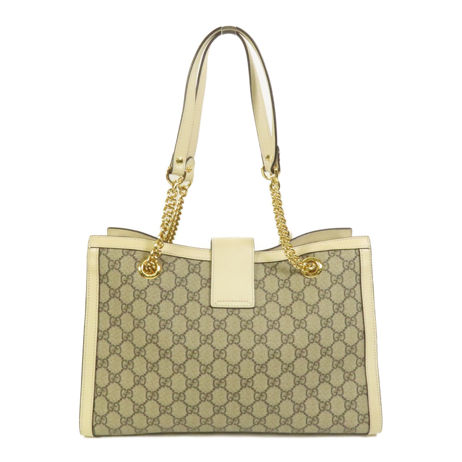 GUCCI 塗層帆布Padlock GG金扣肩背袋