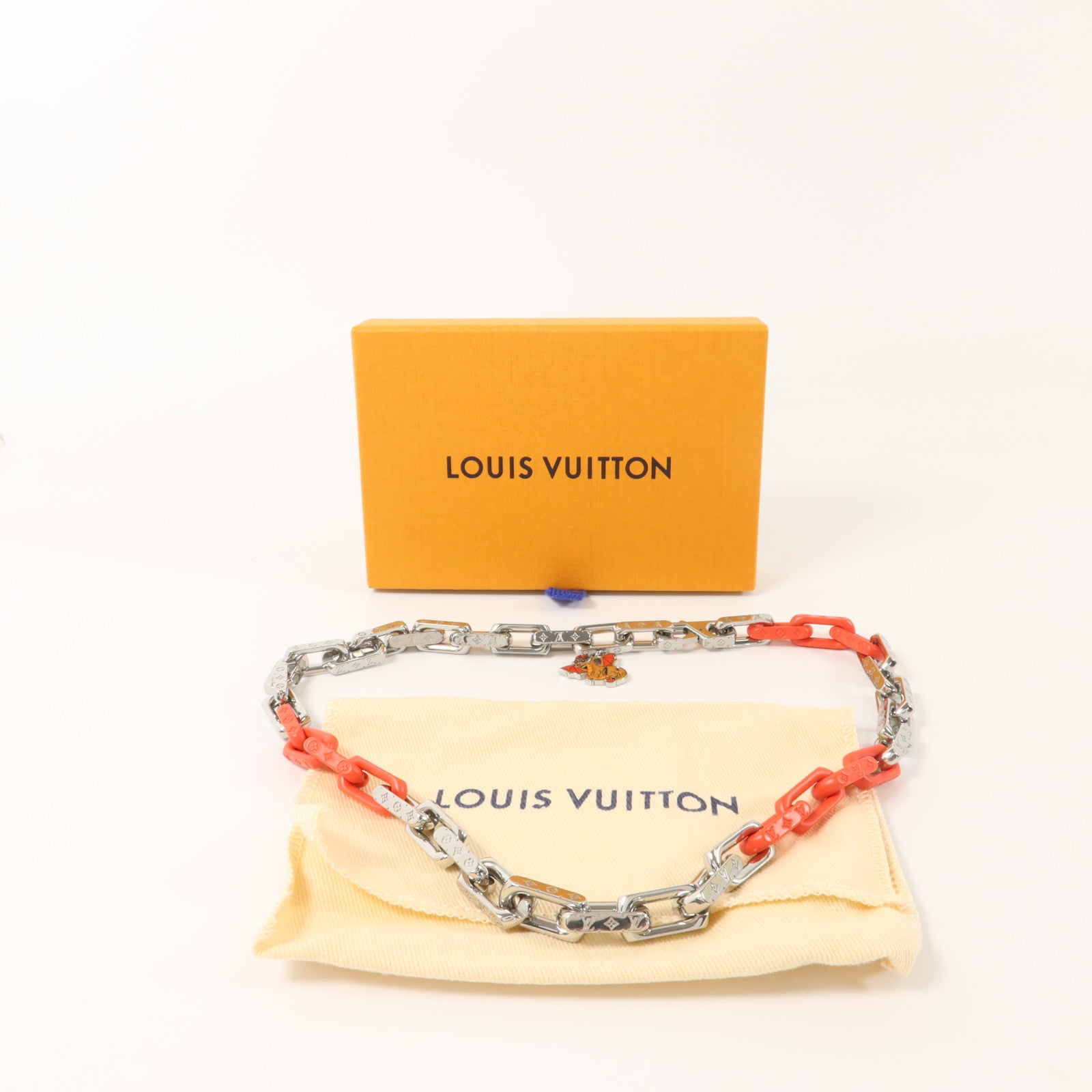 LOUIS VUITTON 金屬/PVCMonogram Chain Dragon Necklace項鍊