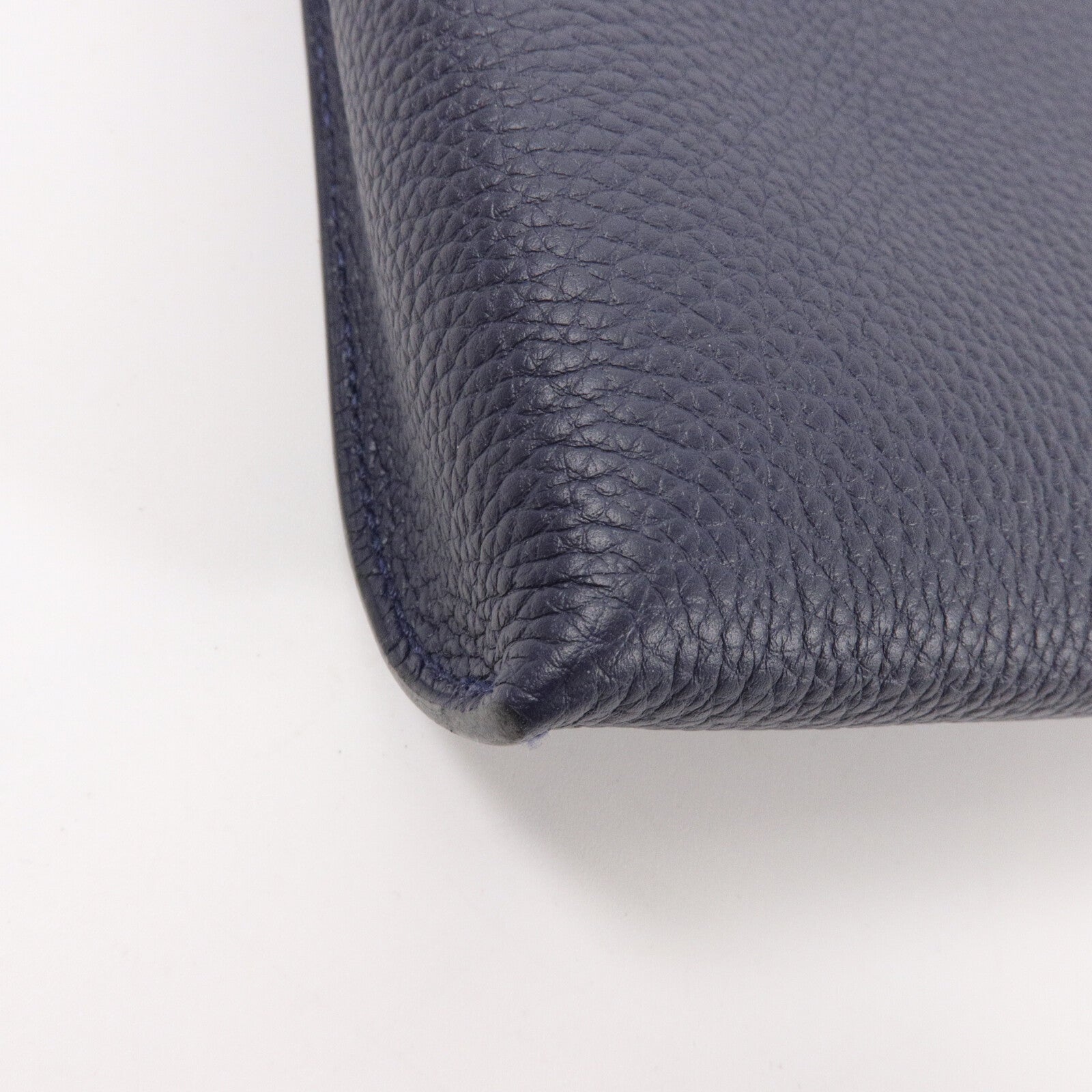 HERMES Togo皮革Videpoches Bag肩背袋Bleu Abysse