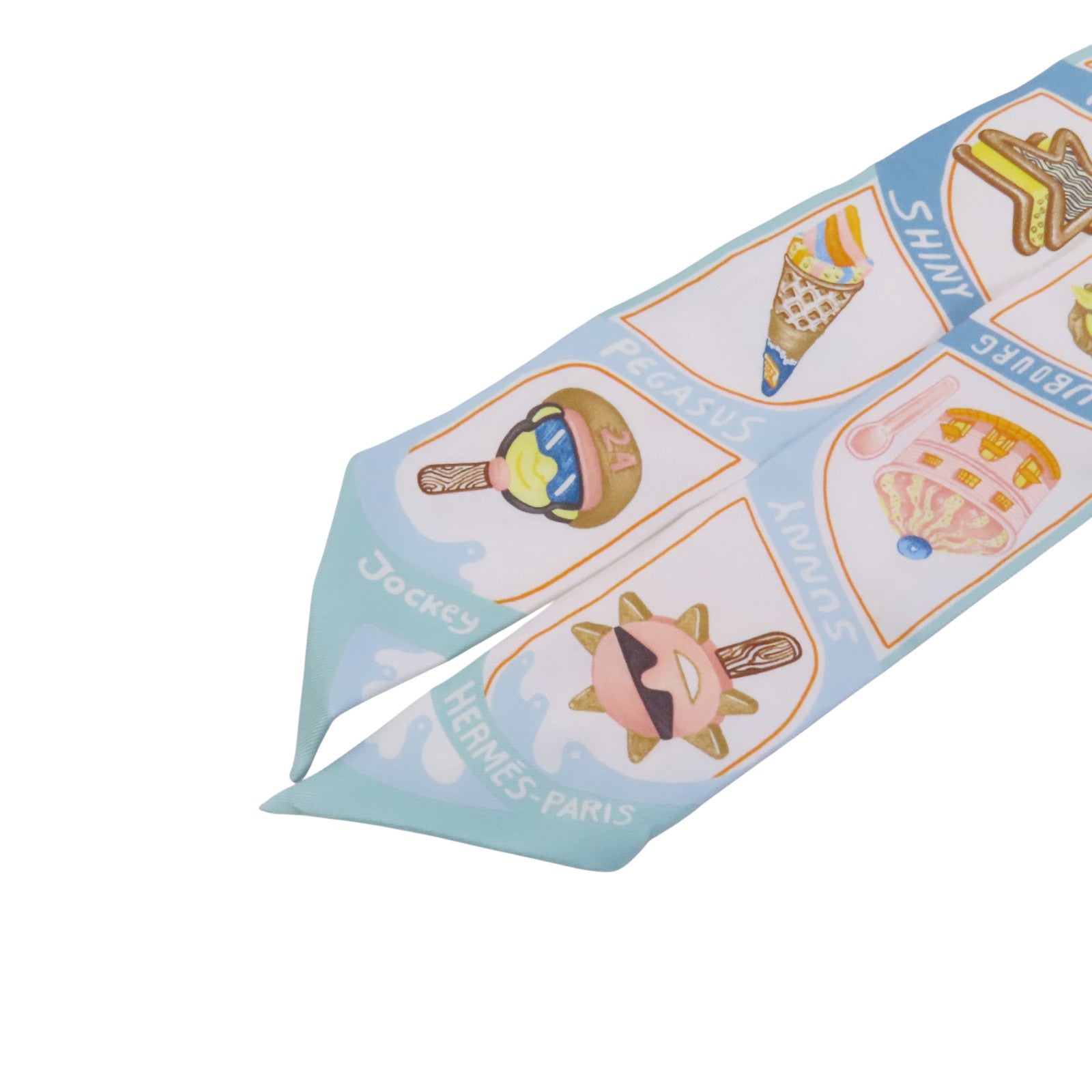 HERMES 絲質Twilly Scarf絲巾