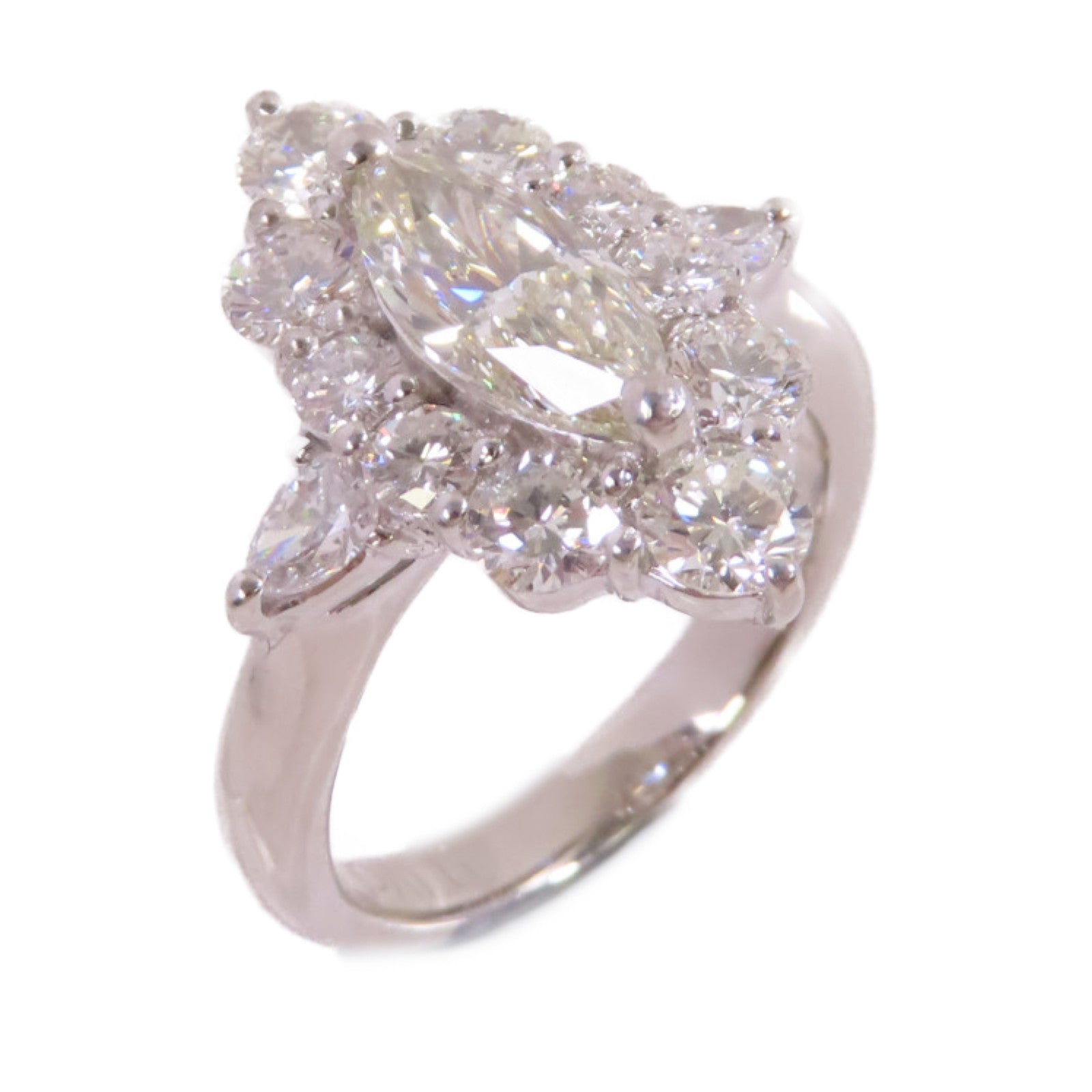 JEWELRY PT900鉑金/1.009ct鑚石/1.80ct鑚石Diamond Ring戒指US#6