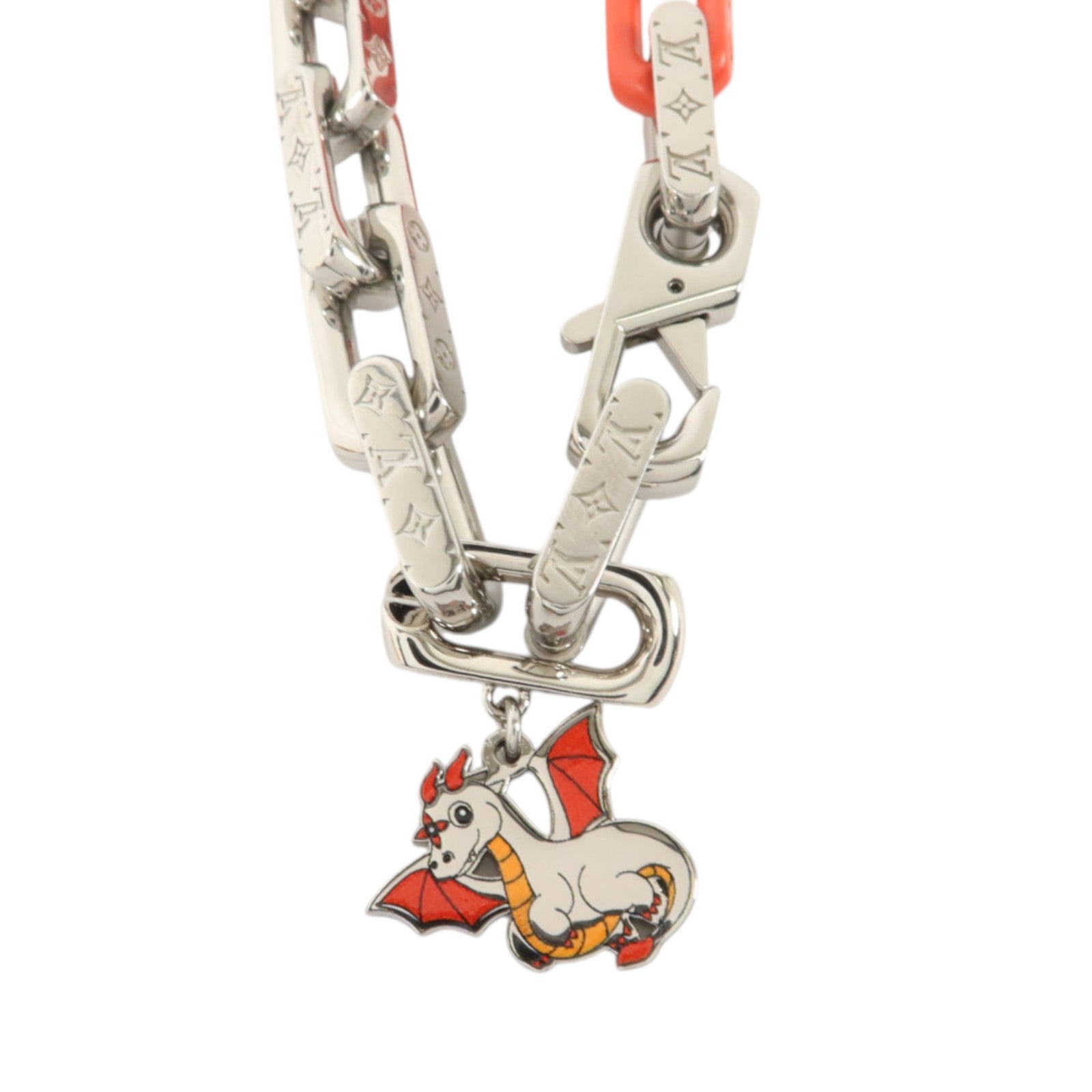 LOUIS VUITTON 金屬/PVCMonogram Chain Dragon Necklace項鍊