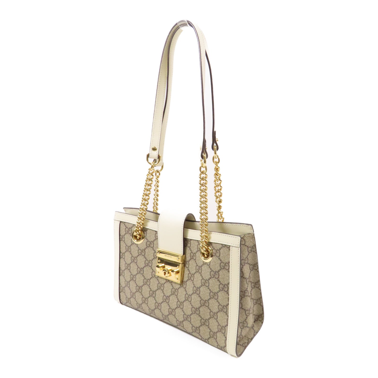 GUCCI 塗層帆布Padlock金扣肩背袋