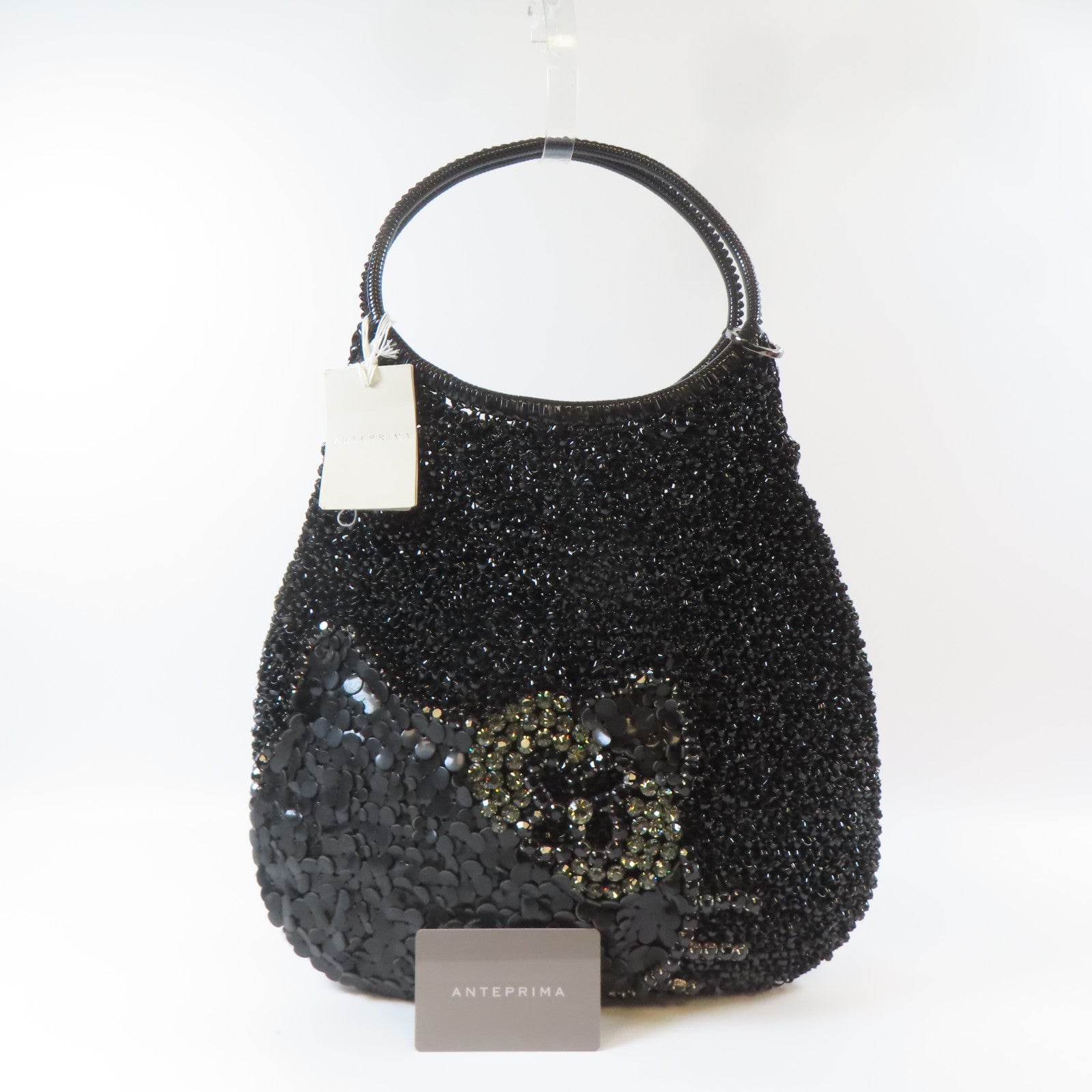 ANTEPRIMA PVC Handbag銀扣手挽袋黑色