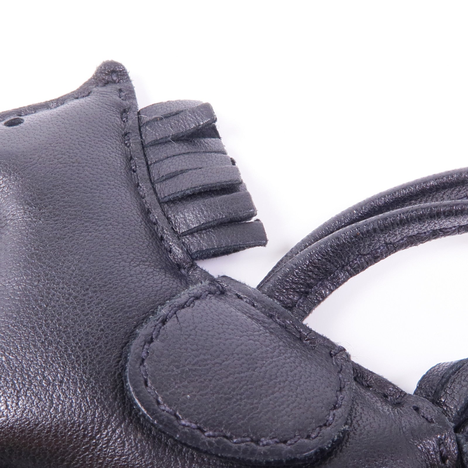 HERMES Milo皮革Rodeo PM掛飾Noir