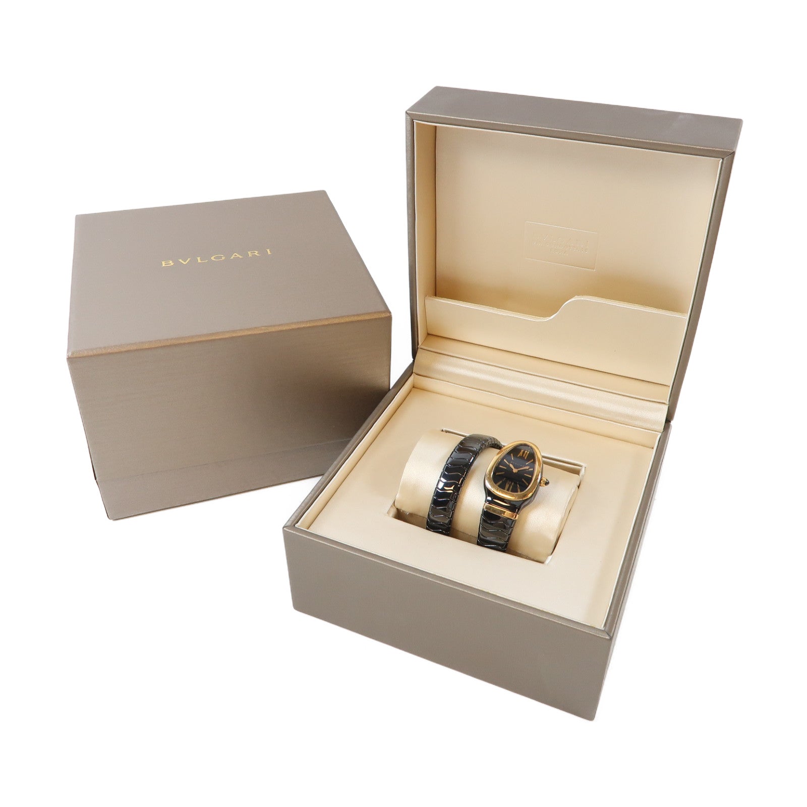BVLGARI Serpenti Spiga Ceramic石英機芯手錶黑色