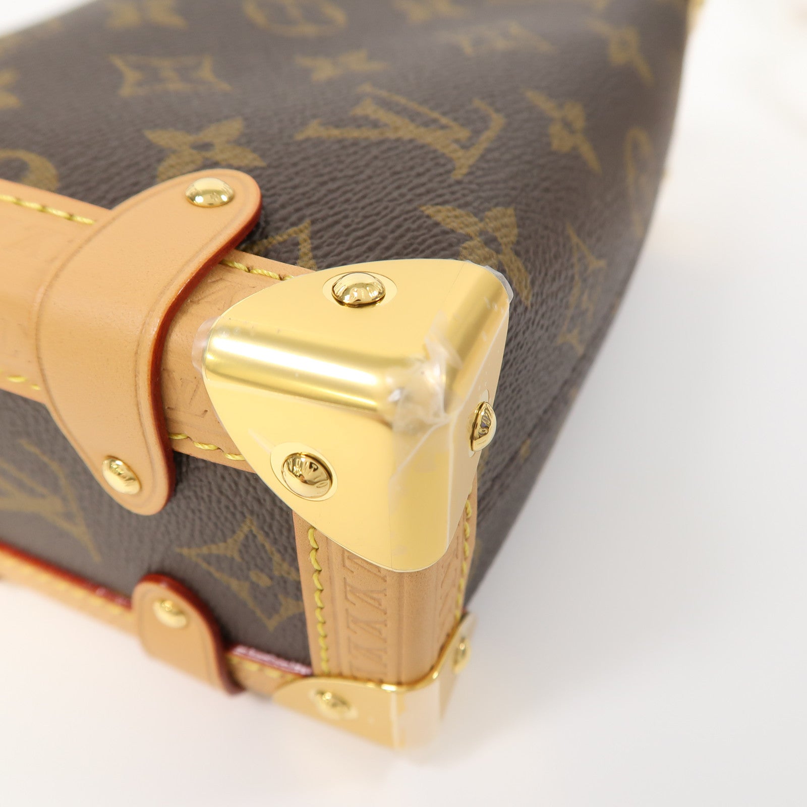 LOUIS VUITTON Monogram Side Trunk PM金扣手挽肩背兩用袋啡色