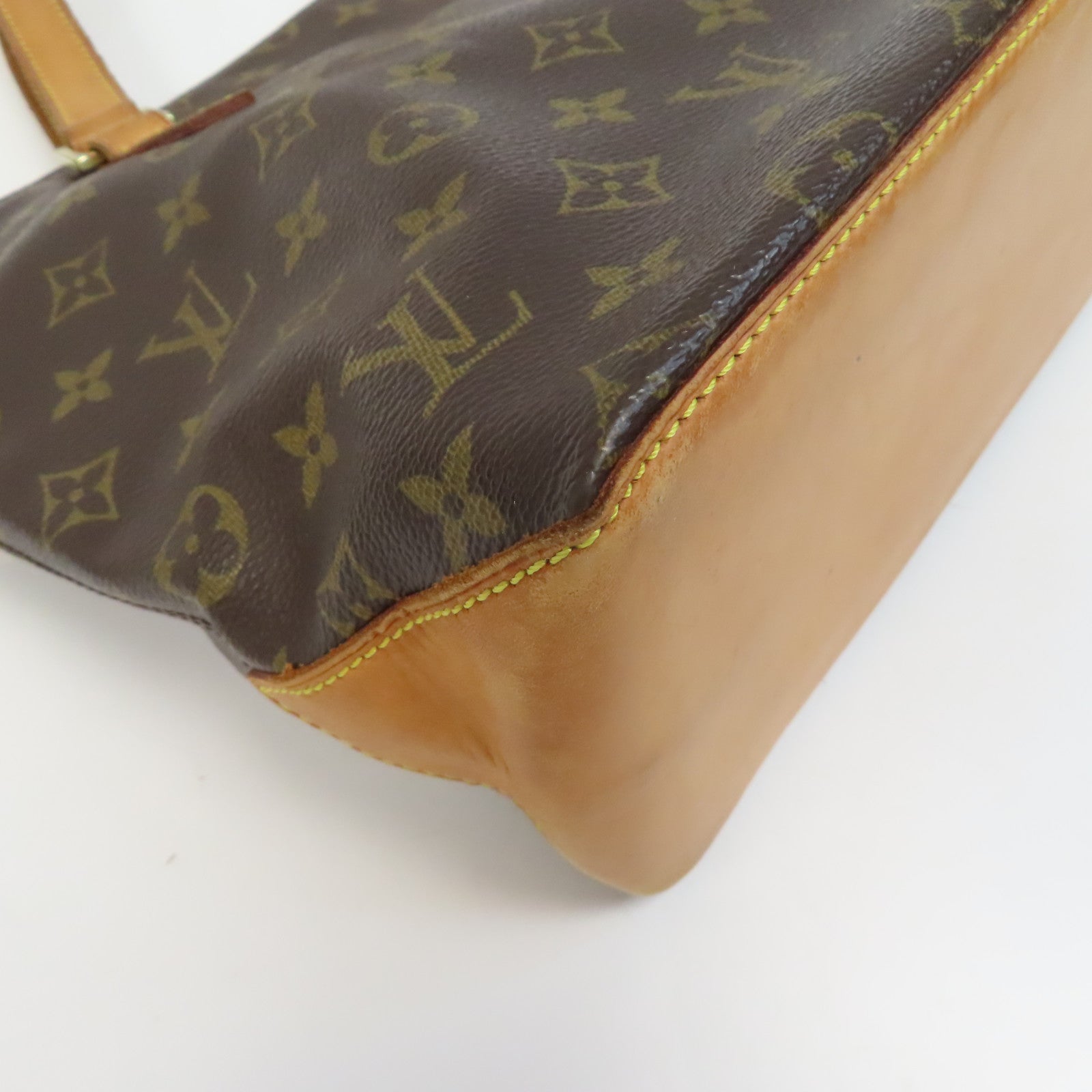 LOUIS VUITTON Monogram Cabas Piano金扣手挽袋啡色