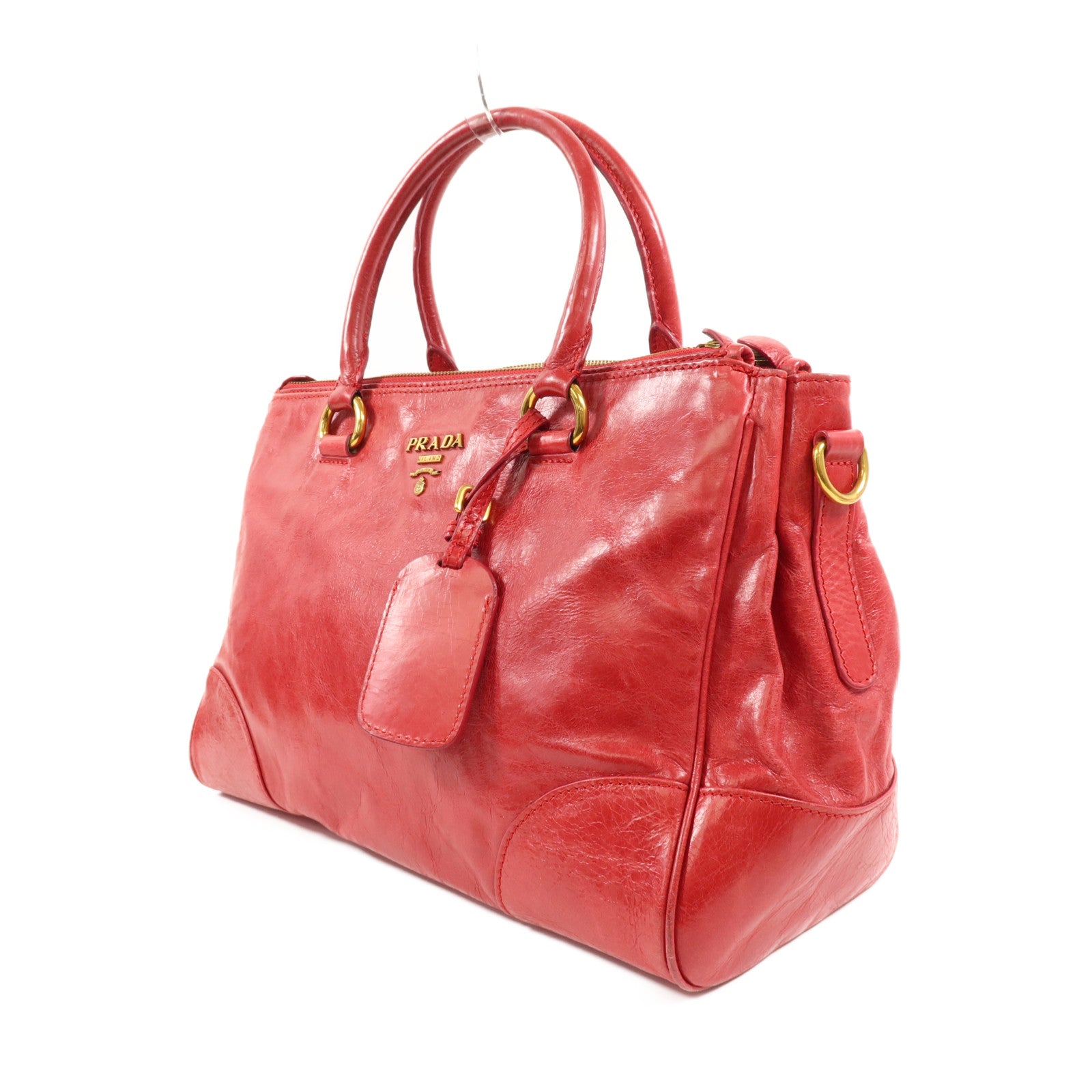 PRADA 牛皮皮革2 Way Shoulder金扣手挽肩背兩用袋