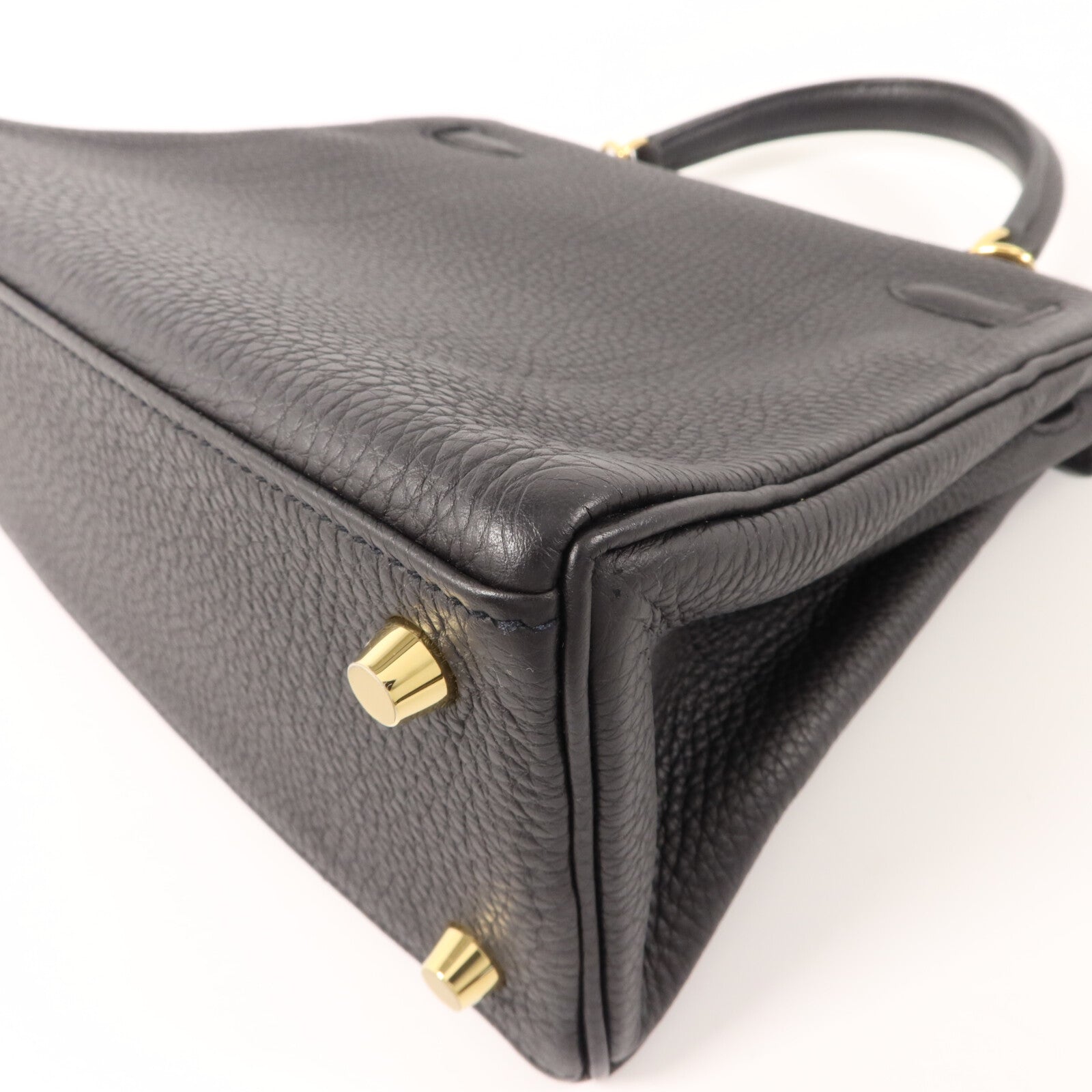 HERMES Togo皮革Kelly 25手挽肩背兩用袋Noir