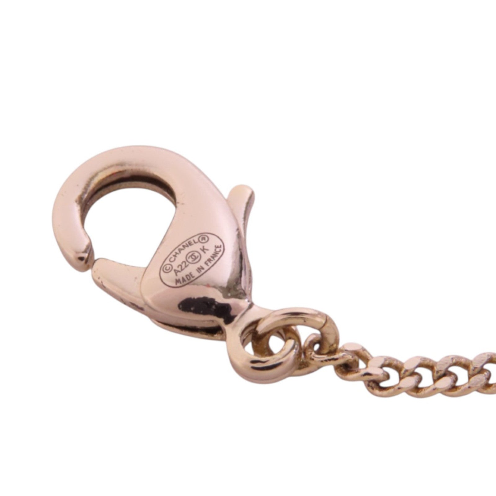 CHANEL 金屬/仿珍珠Necklace金扣項鏈