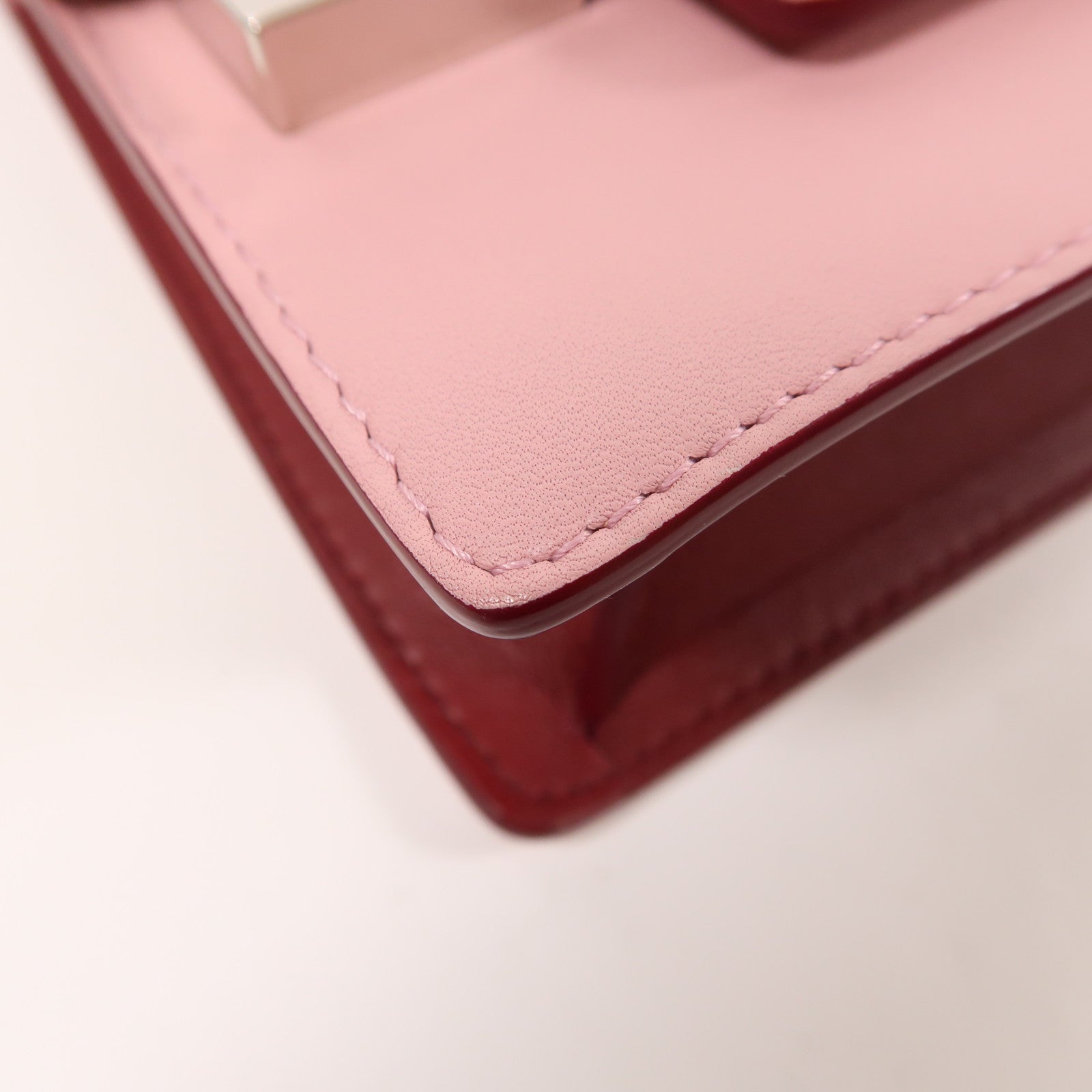 Delvaux SHW Madame Mini Chain Shoulder Bag Calfskin Leather Pink