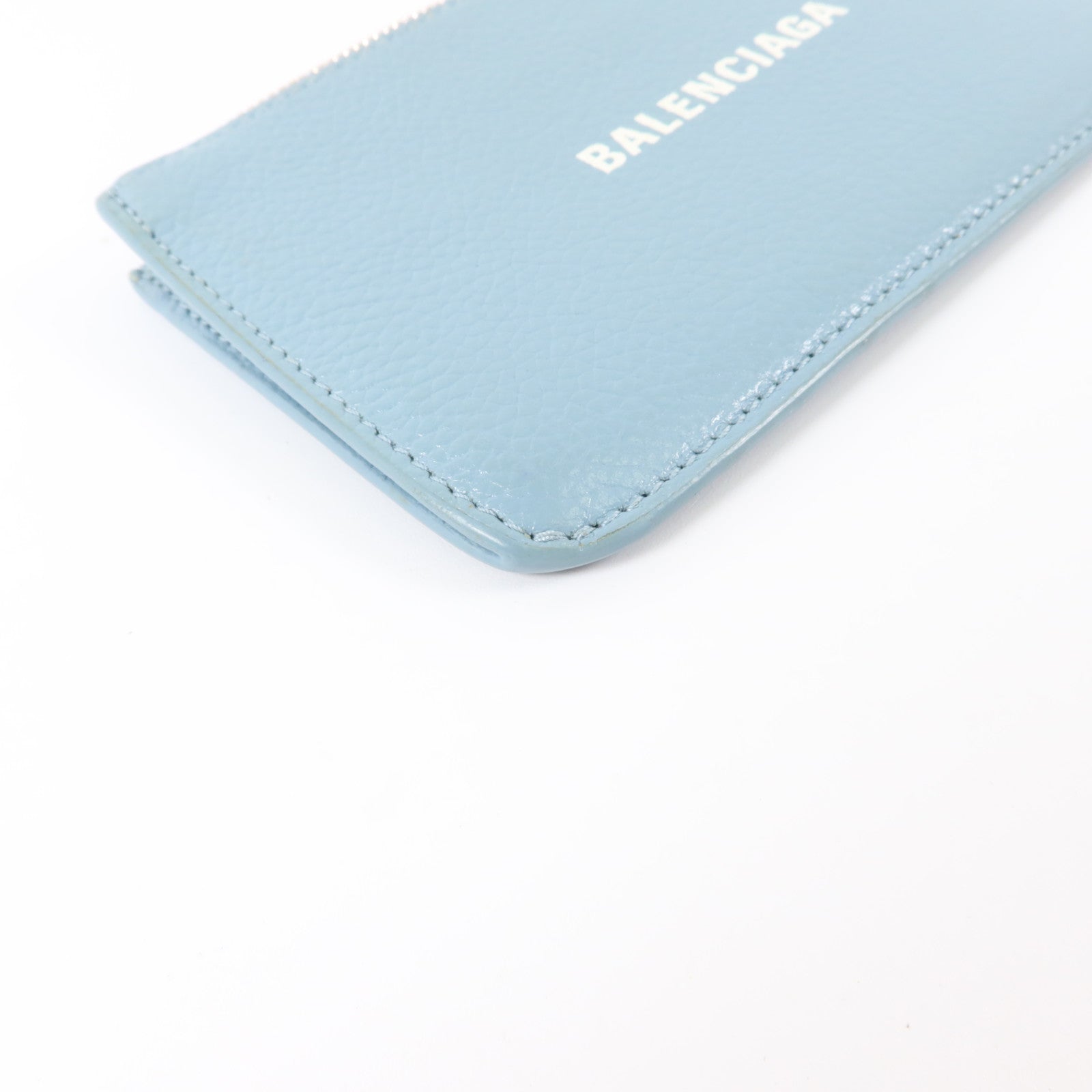 BALENCIAGA 牛皮皮革Coin and Card Holder銀扣零錢包/卡片套