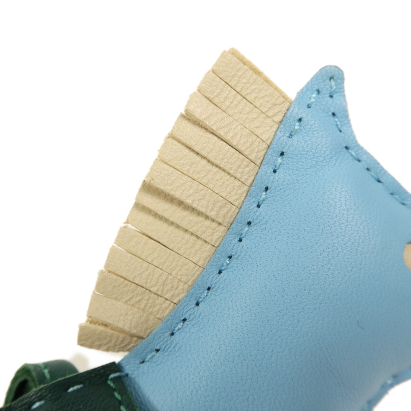 HERMES Milo皮革Rodeo MM掛飾Bleu Atoll