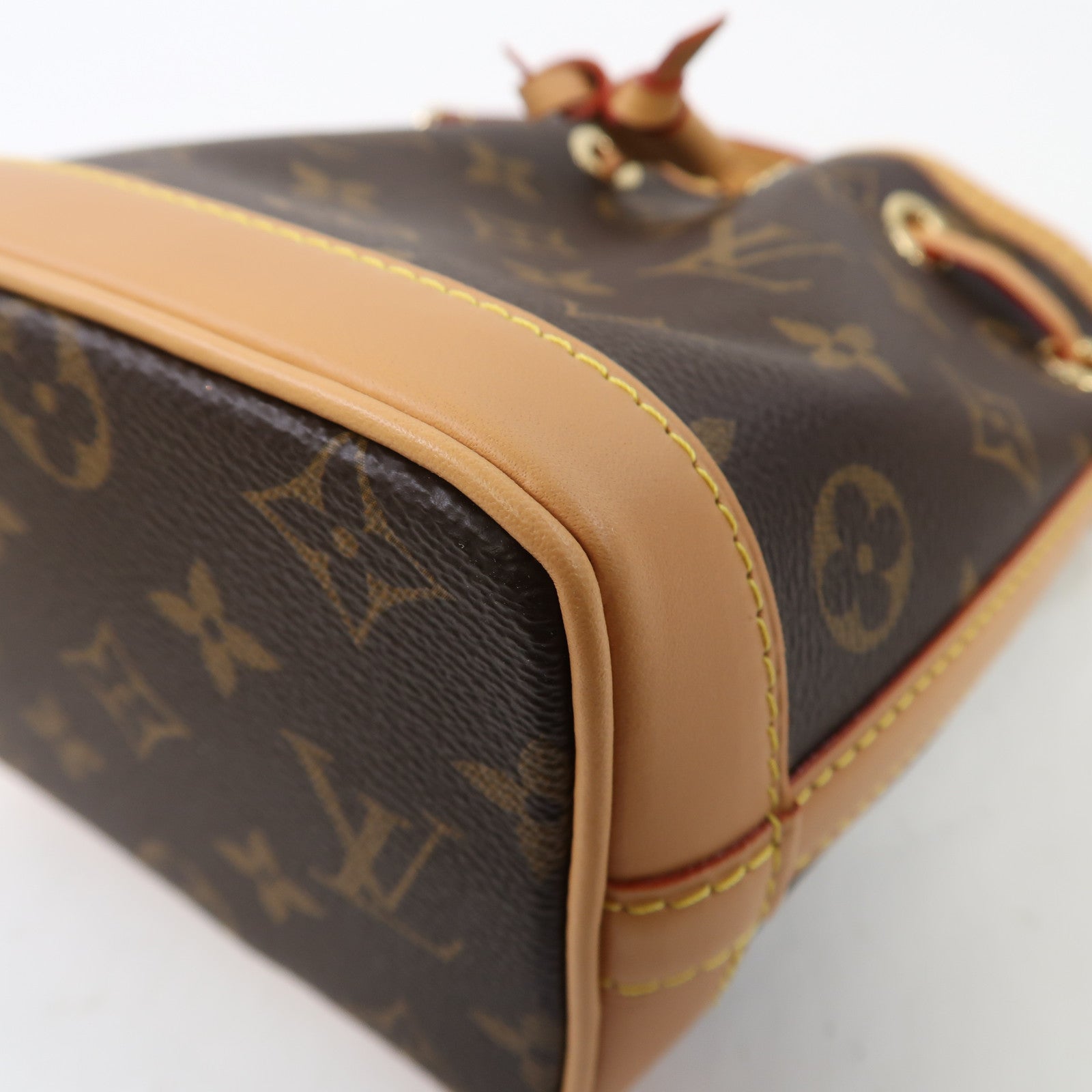 LOUIS VUITTON Monogram Nano Noe金扣手挽肩背兩用袋啡色