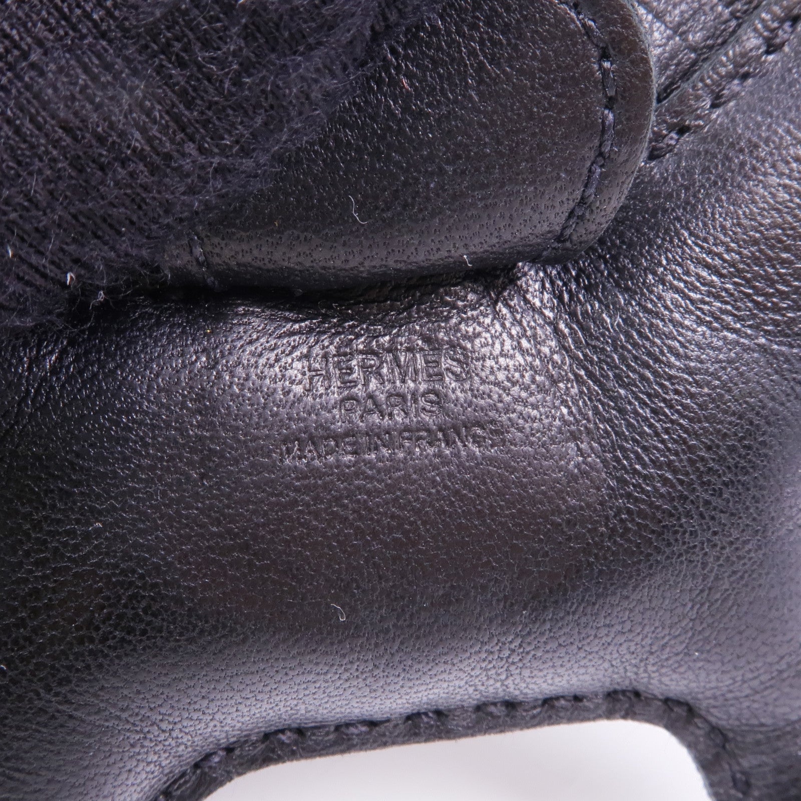 HERMES Milo皮革Rodeo PM掛飾Noir