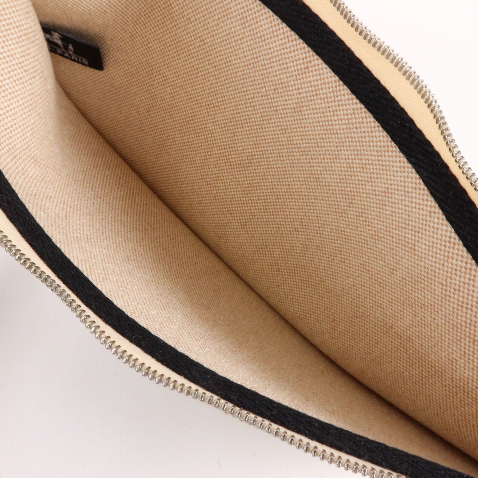 HERMES 帆布/Hunter皮革Herbag Cabine Bag手挽肩背兩用袋Ecru/Noir