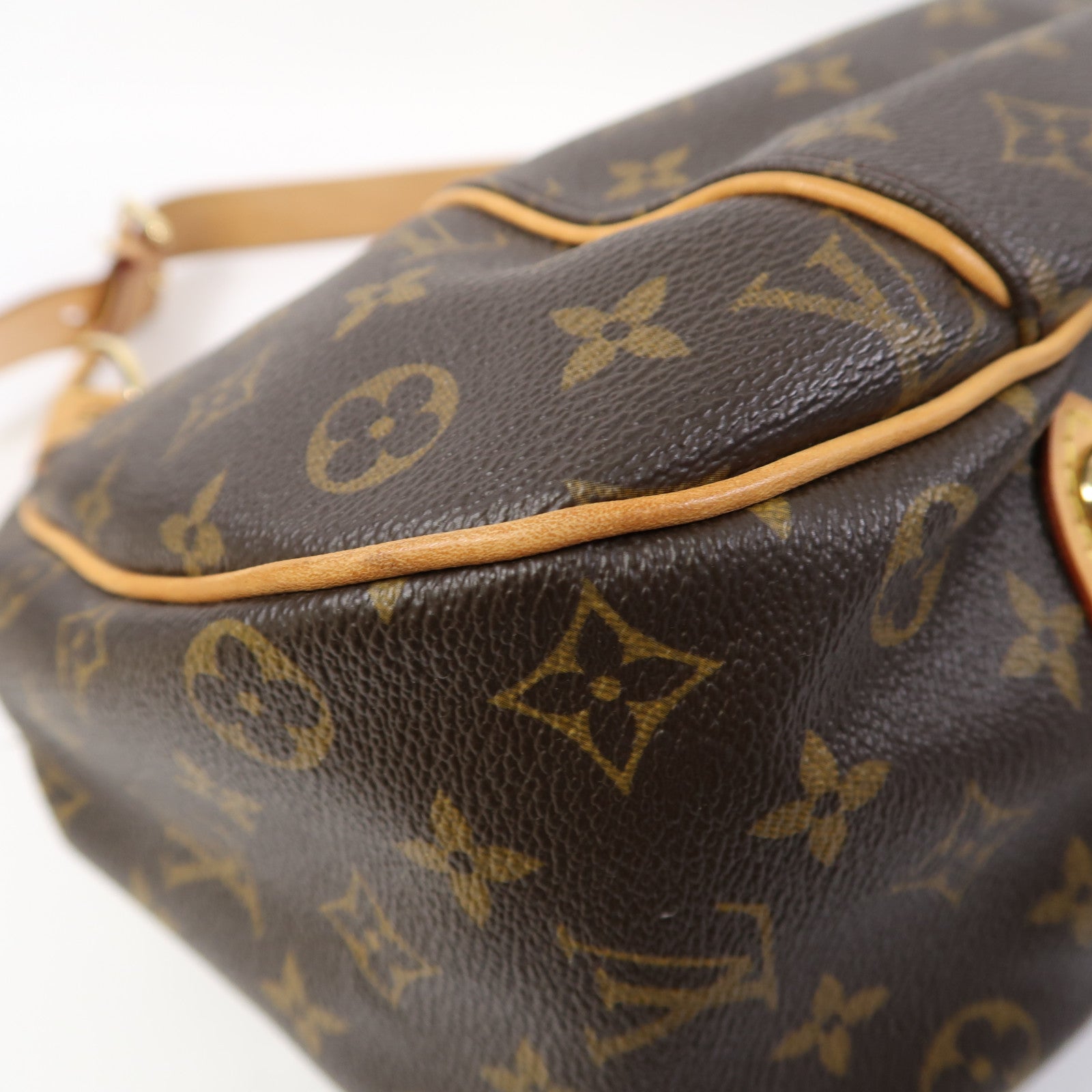 LOUIS VUITTON Monogram Galliera PM金扣肩背袋啡色