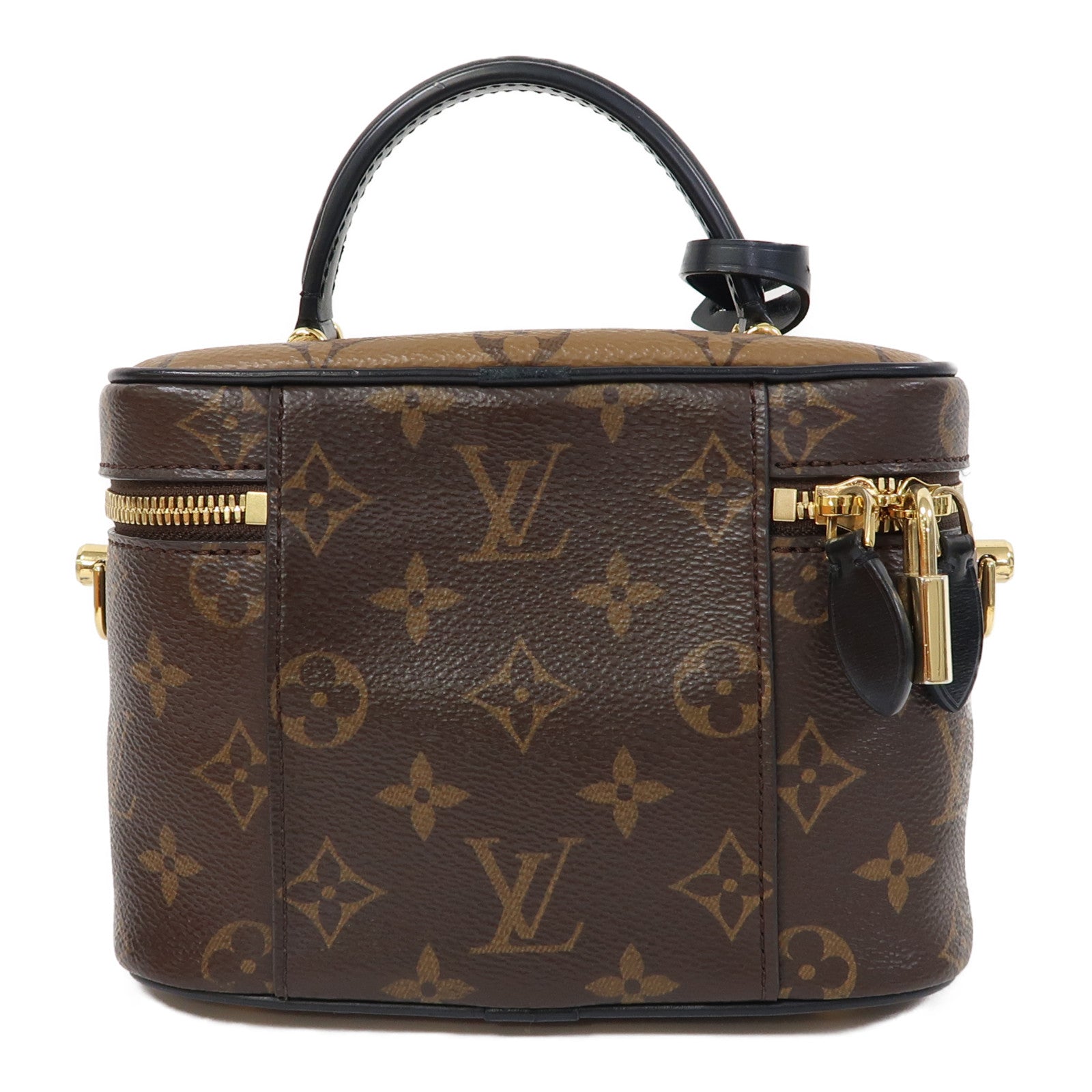 LOUIS VUITTON 【激減優惠】Monogram Vanity PM金扣手挽肩背兩用袋啡色