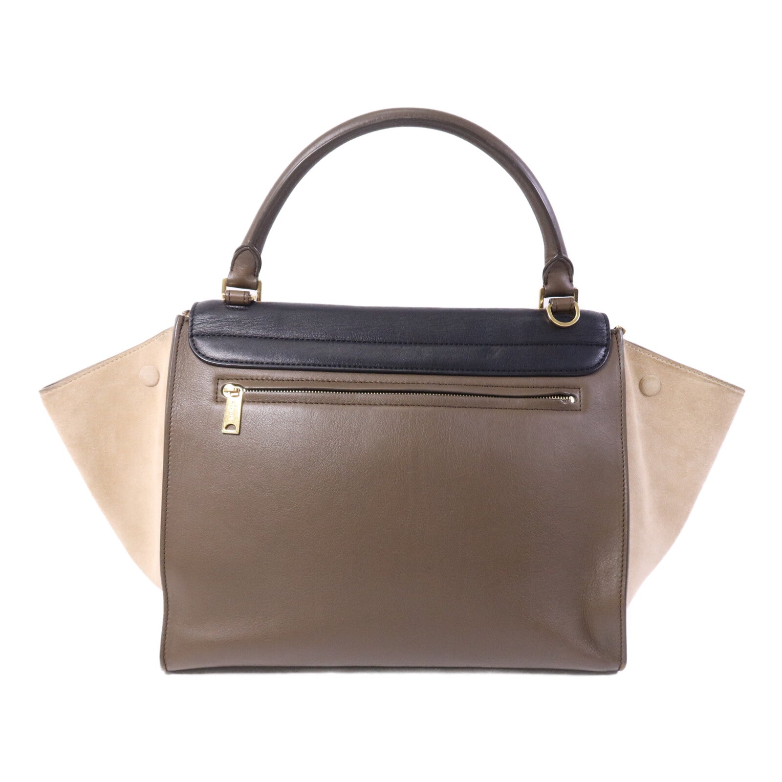 CELINE 【激減優惠】牛皮/麂皮皮革Trapeze金扣手挽肩背兩用袋