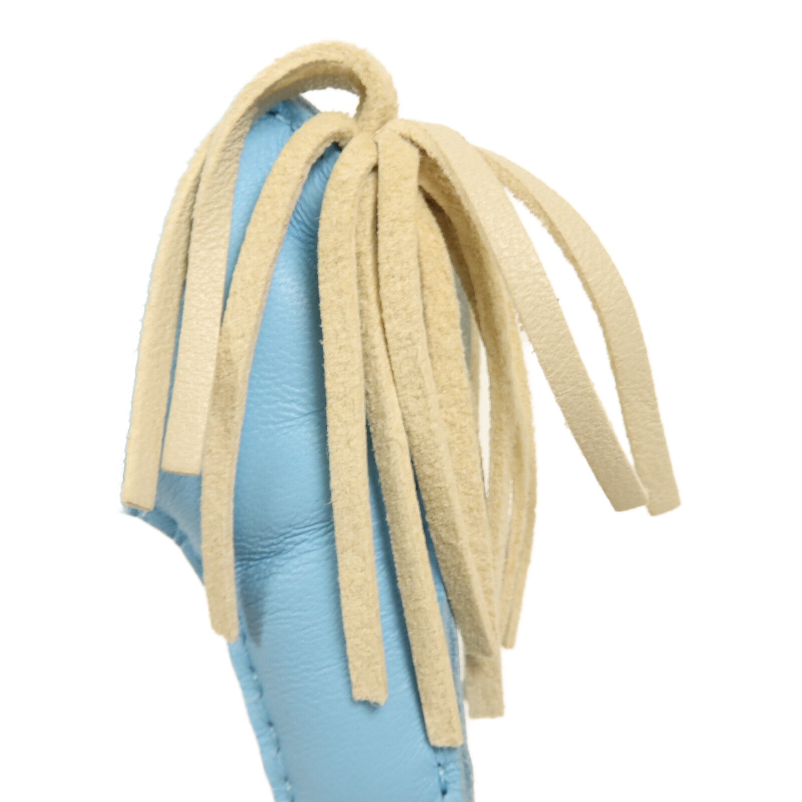 HERMES Milo皮革Rodeo MM掛飾Bleu Atoll