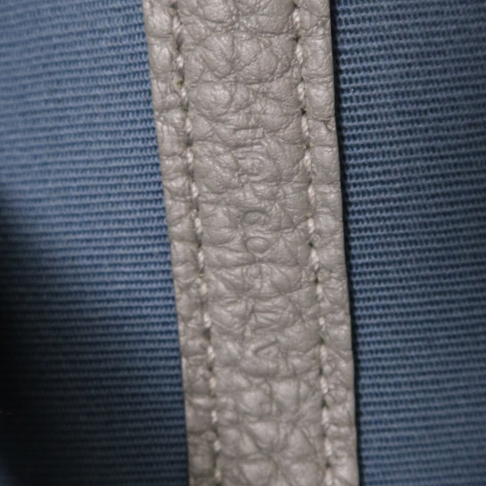 HERMES 帆布Garden Party TPM銀扣手挽袋Beige/Gris Meyer
