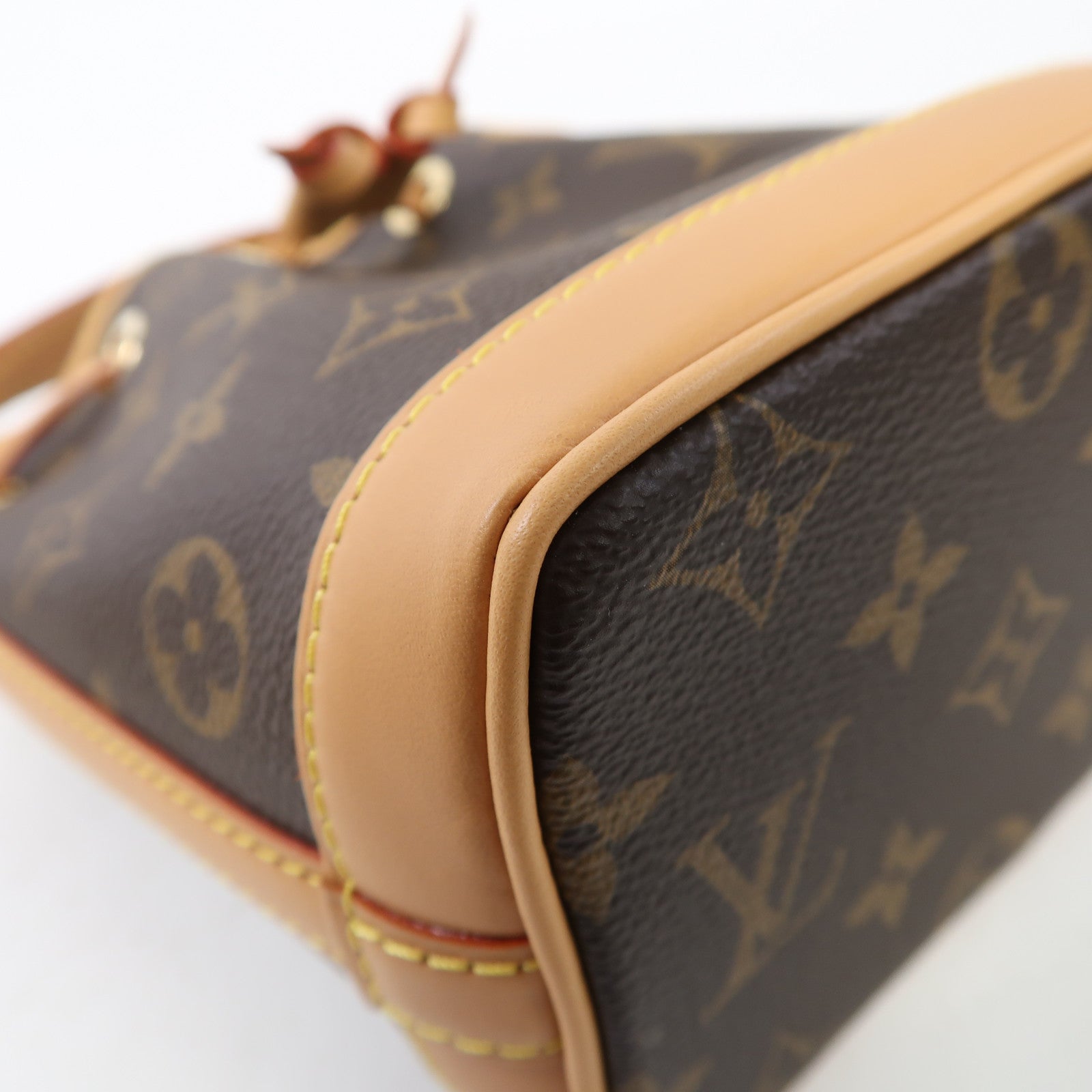 LOUIS VUITTON Monogram Nano Noe金扣手挽肩背兩用袋啡色
