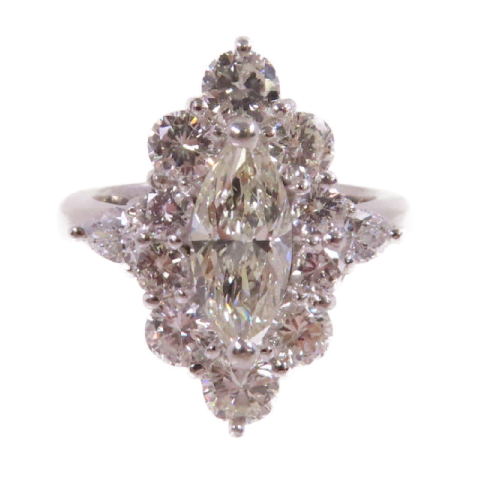 JEWELRY PT900鉑金/1.009ct鑚石/1.80ct鑚石Diamond Ring戒指US#6