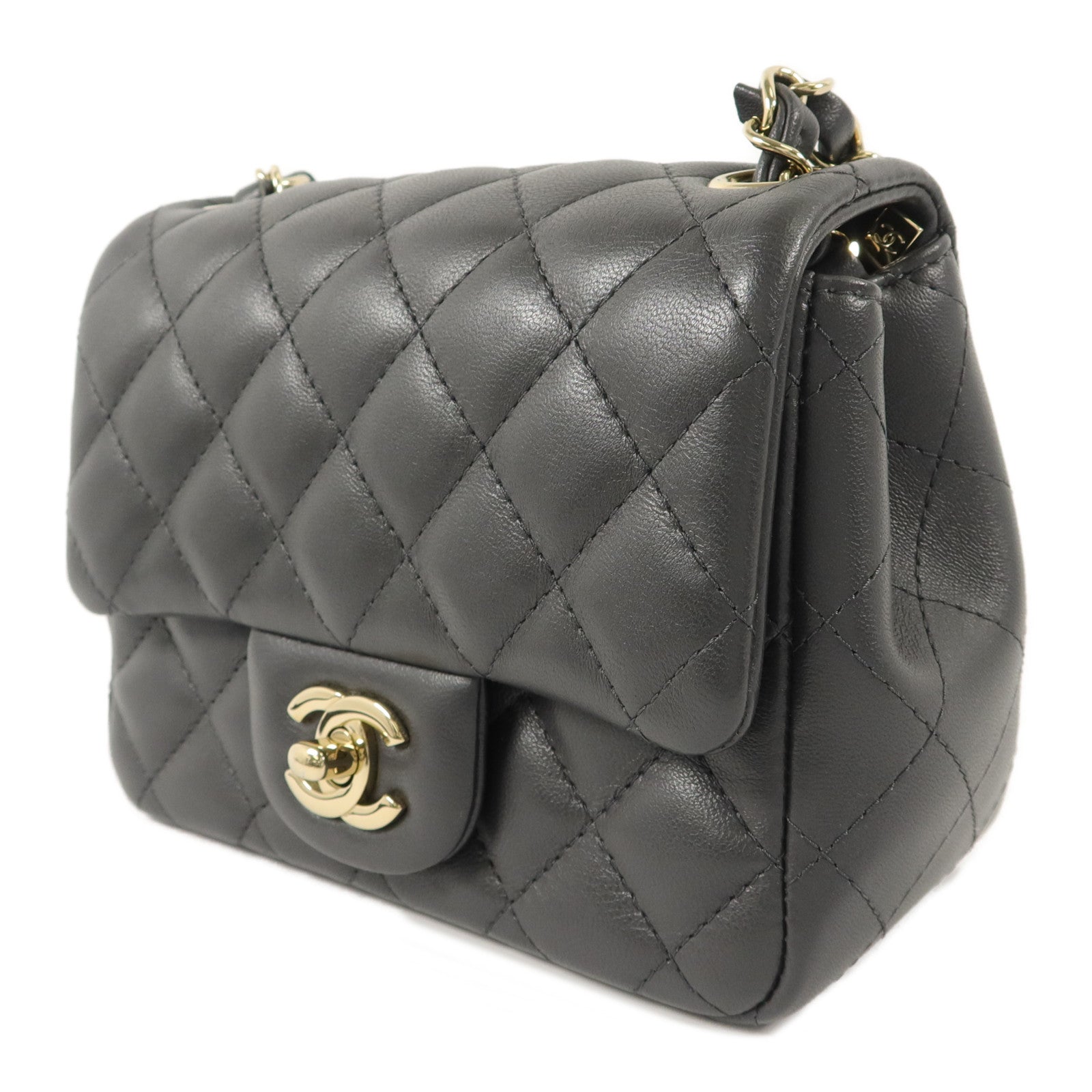CHANEL 羊皮皮革Mini Classic 17鏈帶肩背袋