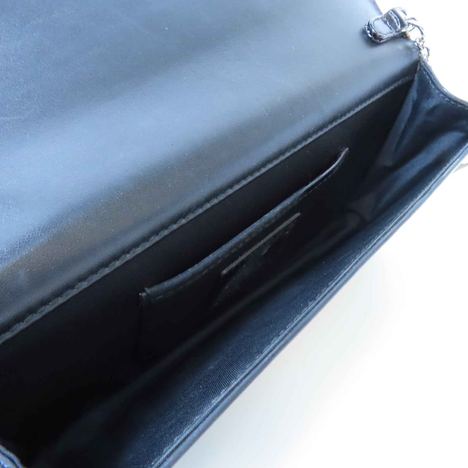 Dior 【限時優惠】皮革Shoulder Bag銀扣鏈帶肩背袋黑色